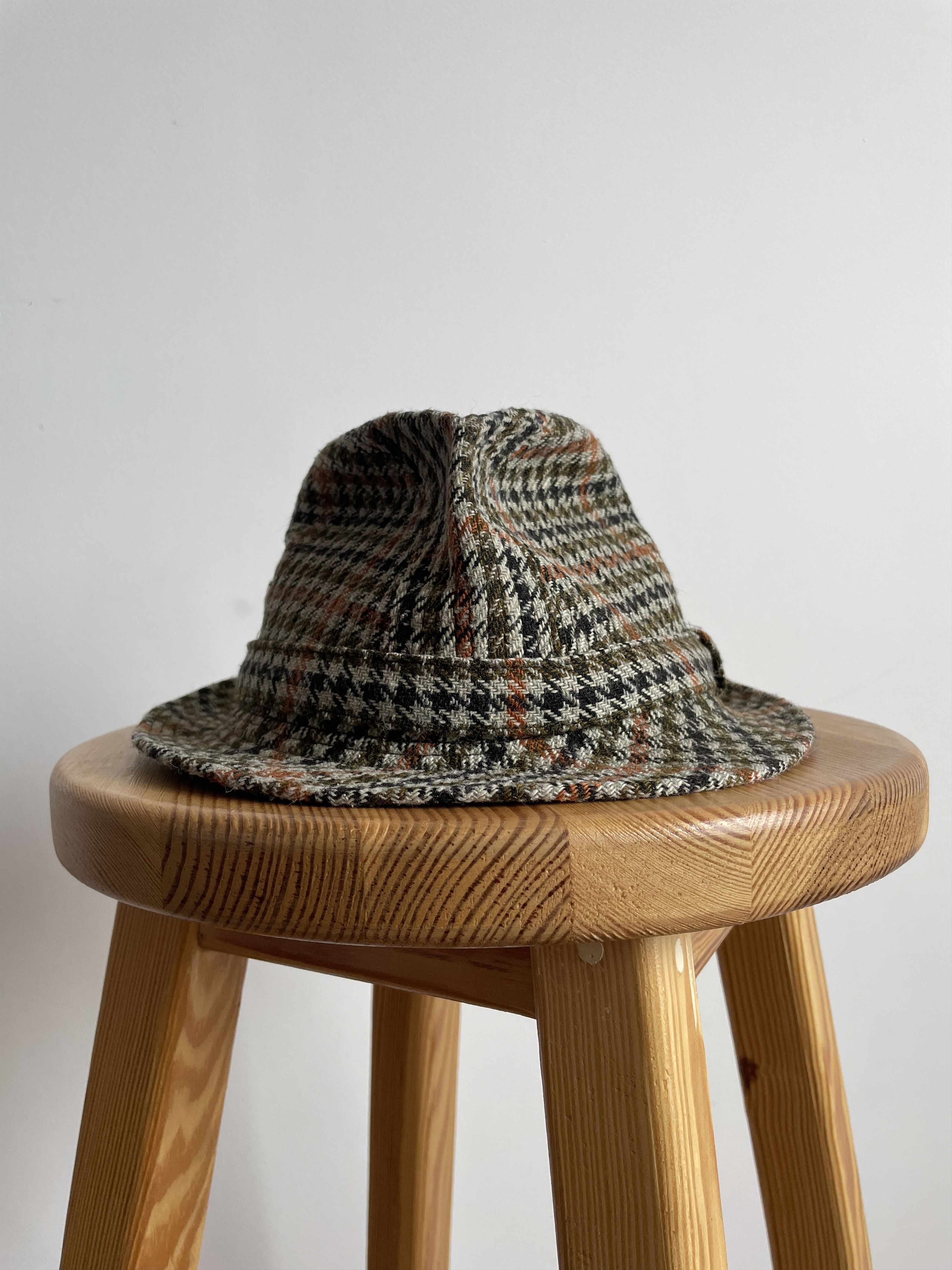 Borsalino Borsalino Vintage Gran Lusso Tweed Houndstooth Fedora Hat Size ONE SIZE - 3 Thumbnail