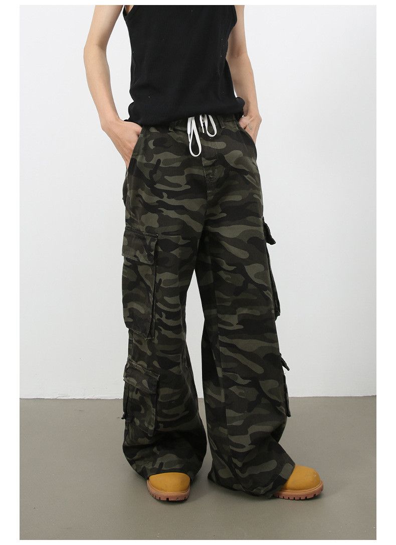 Japanese Brand American retro camouflage cargo straight wide-leg jeans Size US 34 / EU 50 - 1 Thumbnail