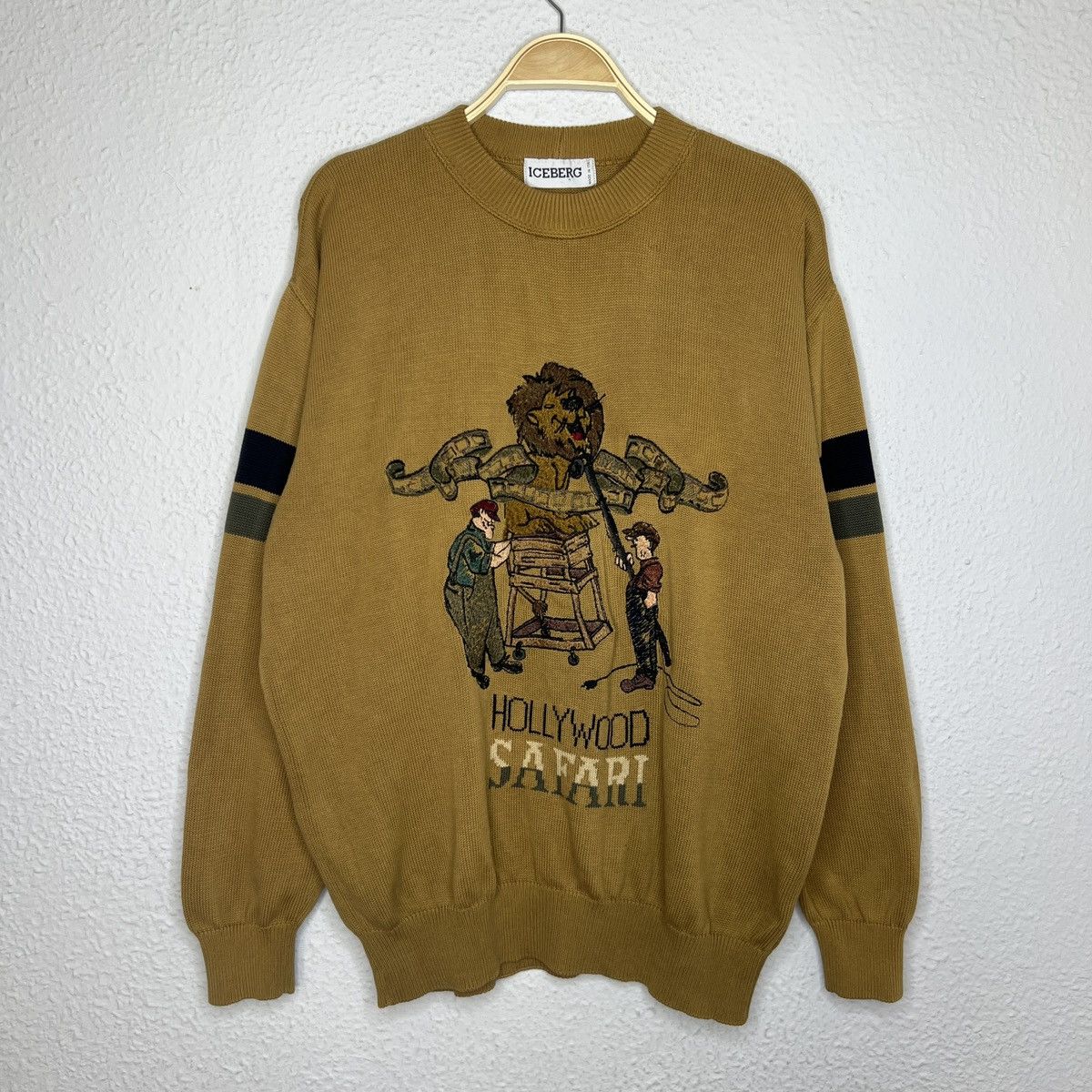 Iceberg Vintage Iceberg Hollywood Safari Jumper Sweater Knitwear Size US L / EU 52-54 / 3 - 2 Thumbnail