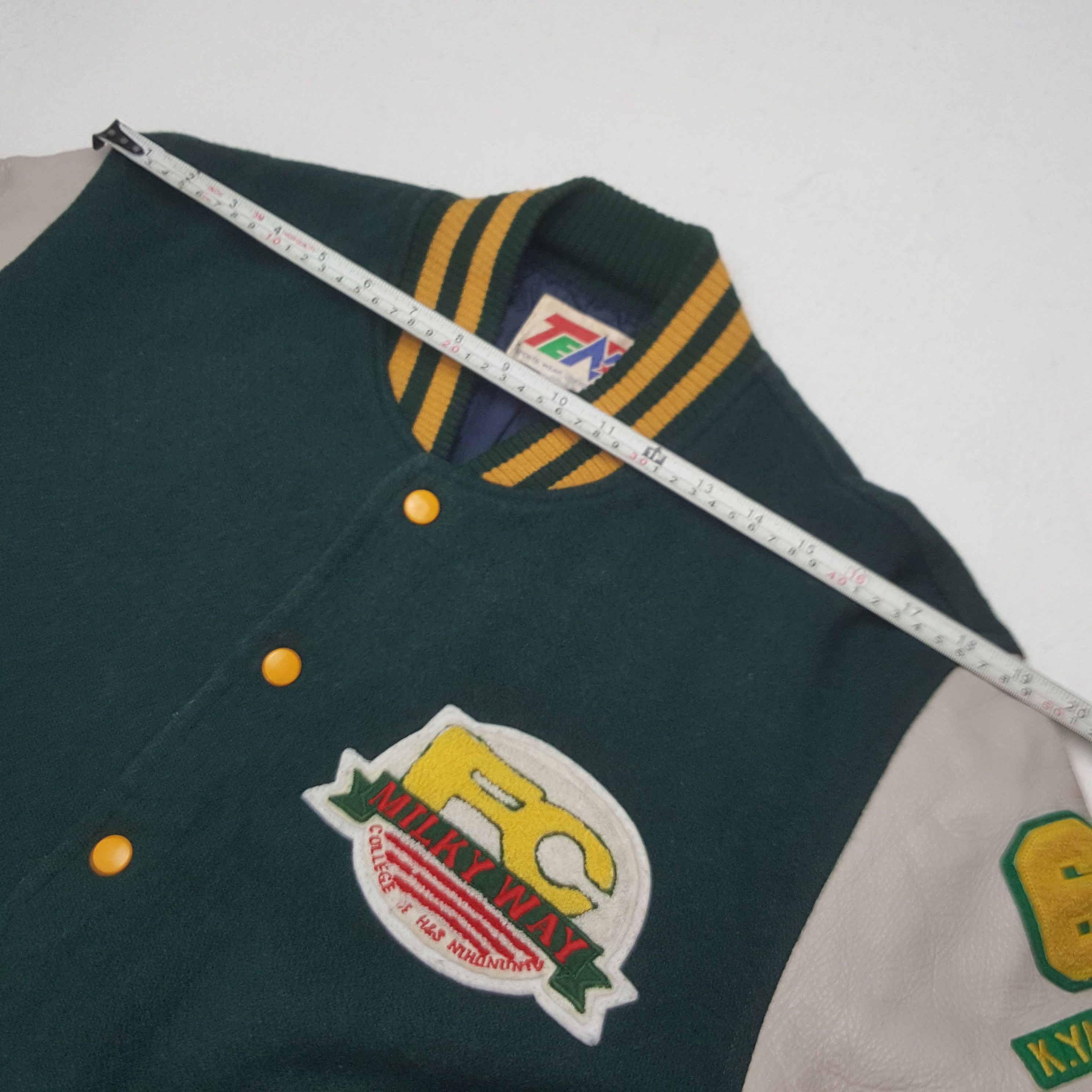 Japanese Brand × Vintage Vintage Football Club Milky Way Varsity Bomber Jacket Size US M / EU 48-50 / 2 - 6 Thumbnail
