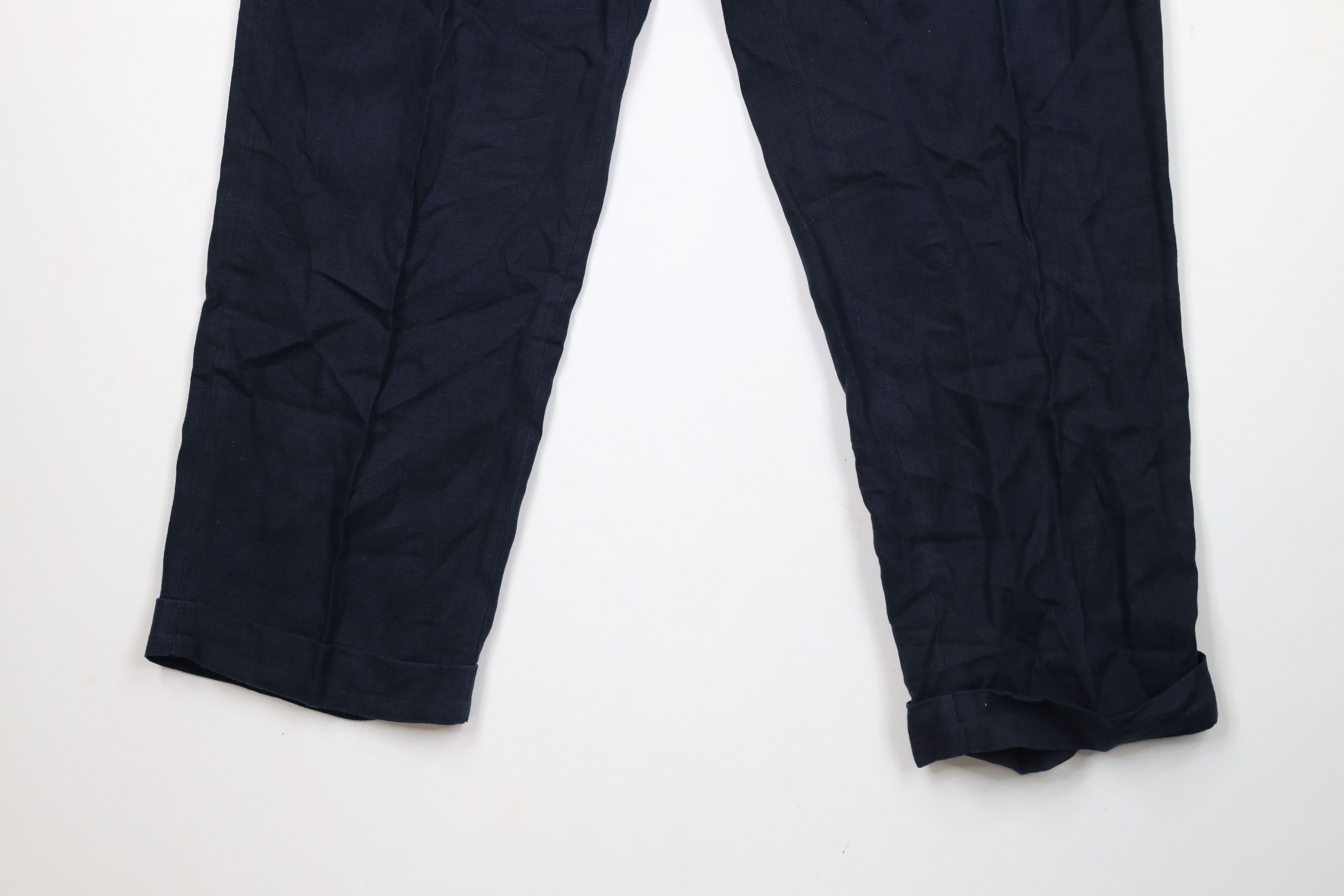 Brooks Brothers × Vintage Vintage Brooks Brothers Cuffed Wide Leg Chino Pants Linen Size US 34 / EU 50 - 4 Thumbnail