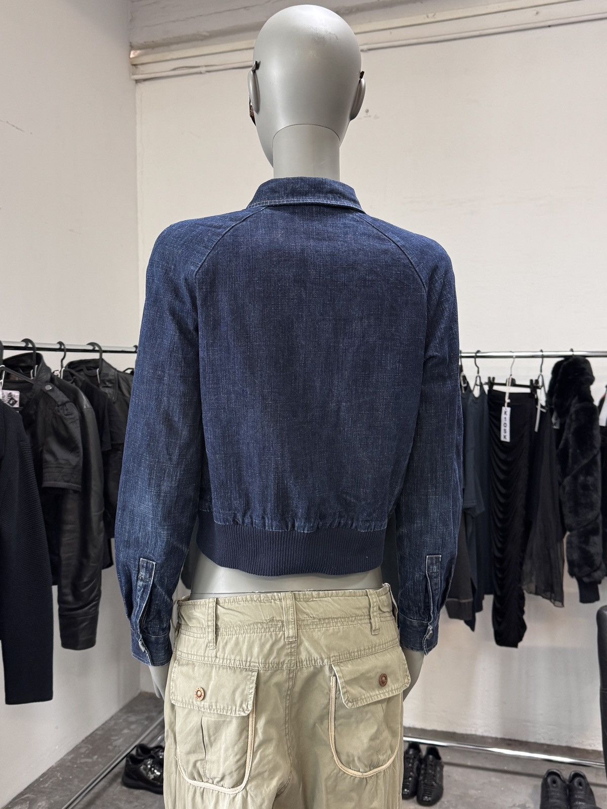 Vintage y2k Denim Bomber Jacket Size M / US 6-8 / IT 42-44 - 3 Thumbnail
