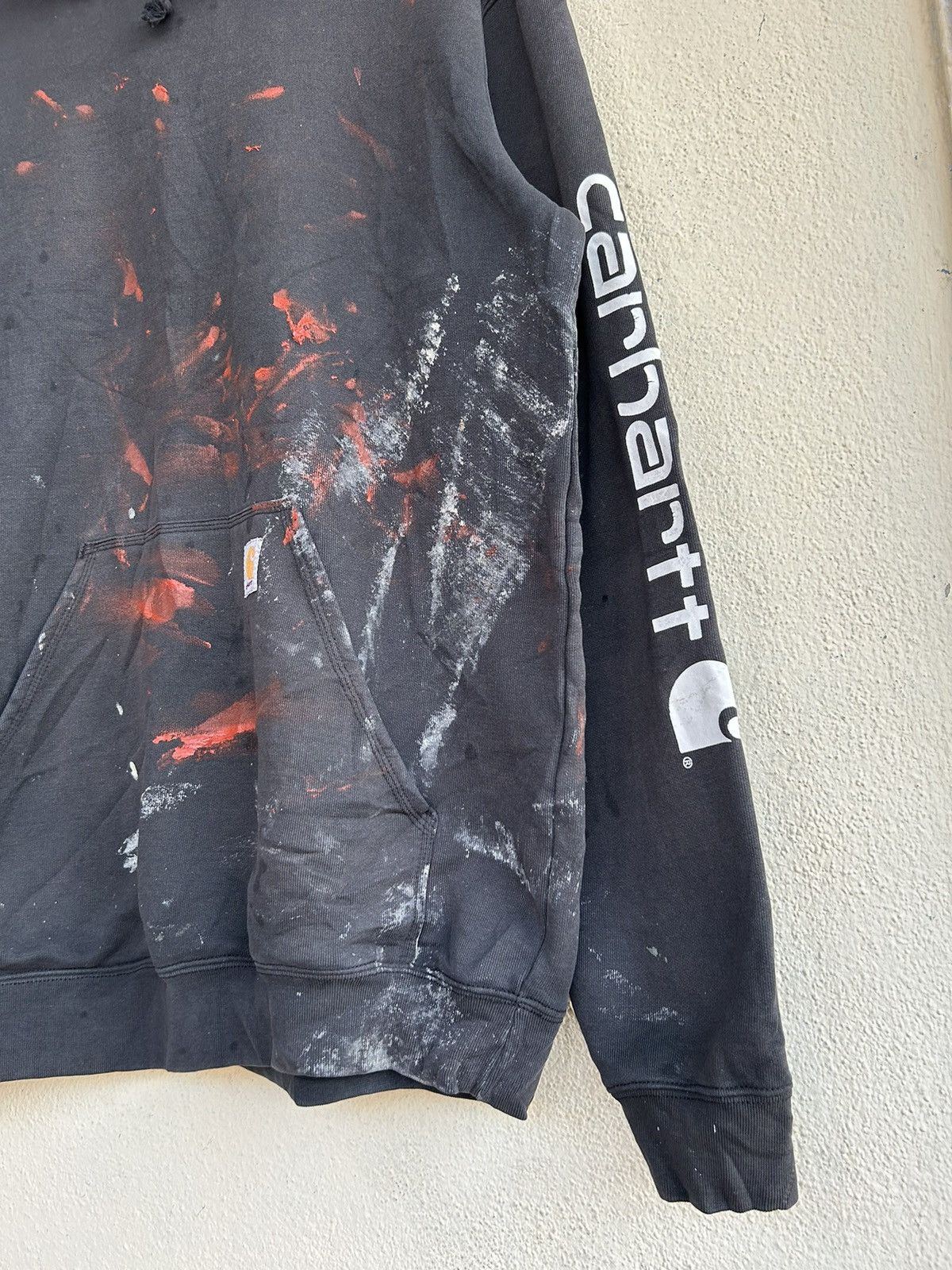 Carhartt × Vintage Carhartt Paints Splattered Pull Over Hoodie Size US L / EU 52-54 / 3 - 4 Thumbnail