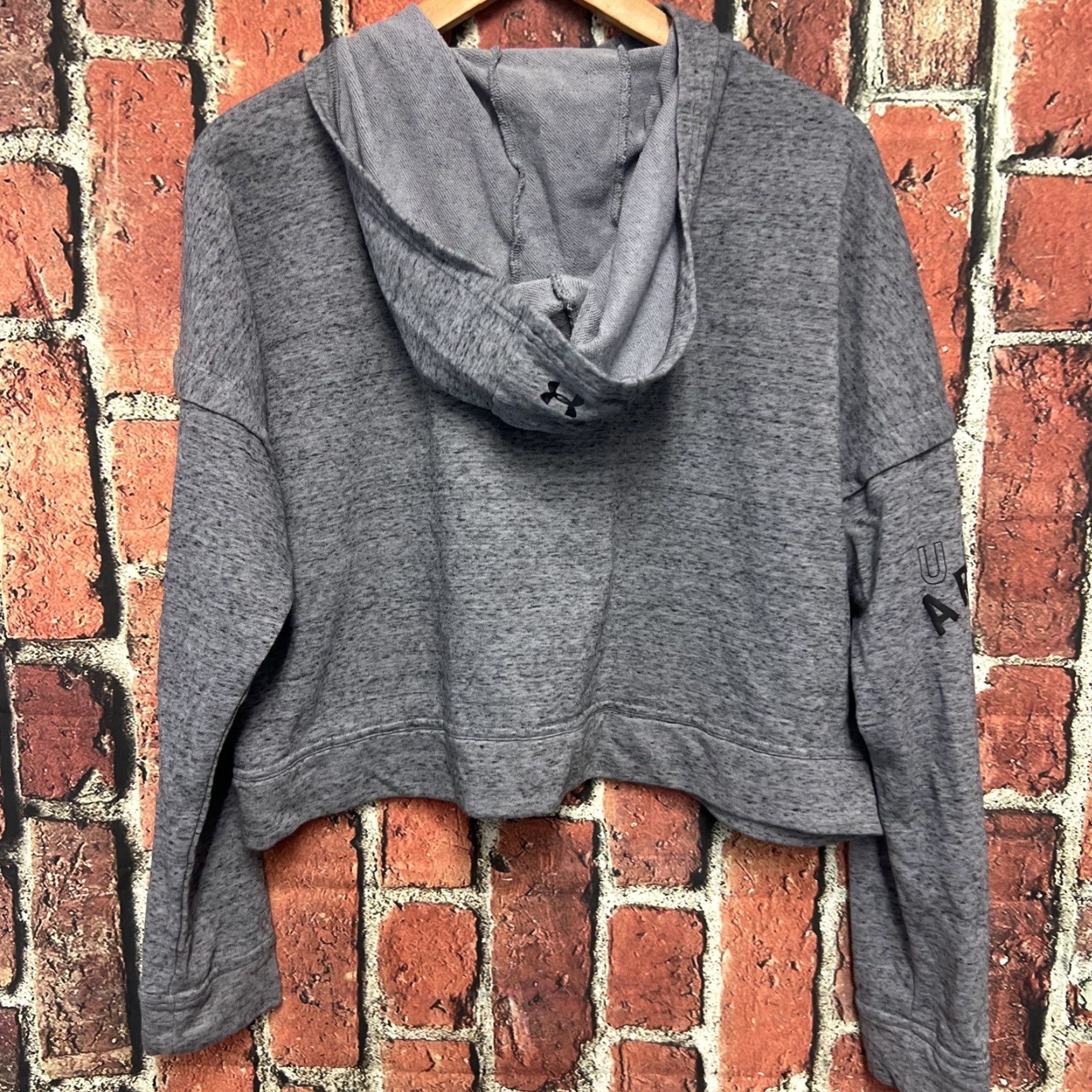 Under Armour Under Armour Rival Terry Crop Hoodie Sweatshirt Women M Grey Size M / US 6-8 / IT 42-44 - 3 Thumbnail
