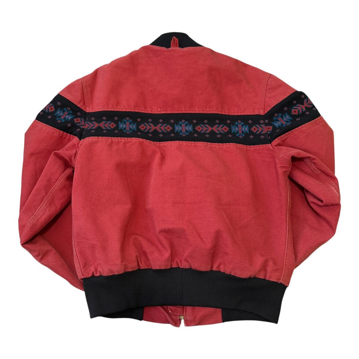 Carhartt VTG Carhartt Santa Fe Aztec Jacket Red Medium JR0456 Size US M / EU 48-50 / 2 - 2 Thumbnail