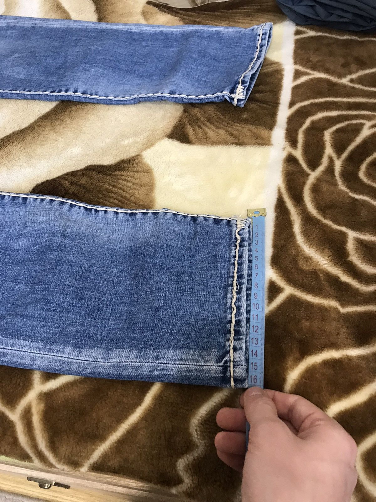 Japanese Brand 🔥 True Religion Rocco Relaxed Skinny Pants Jeans Y2K Logo Size US 34 / EU 50 - 15 Thumbnail