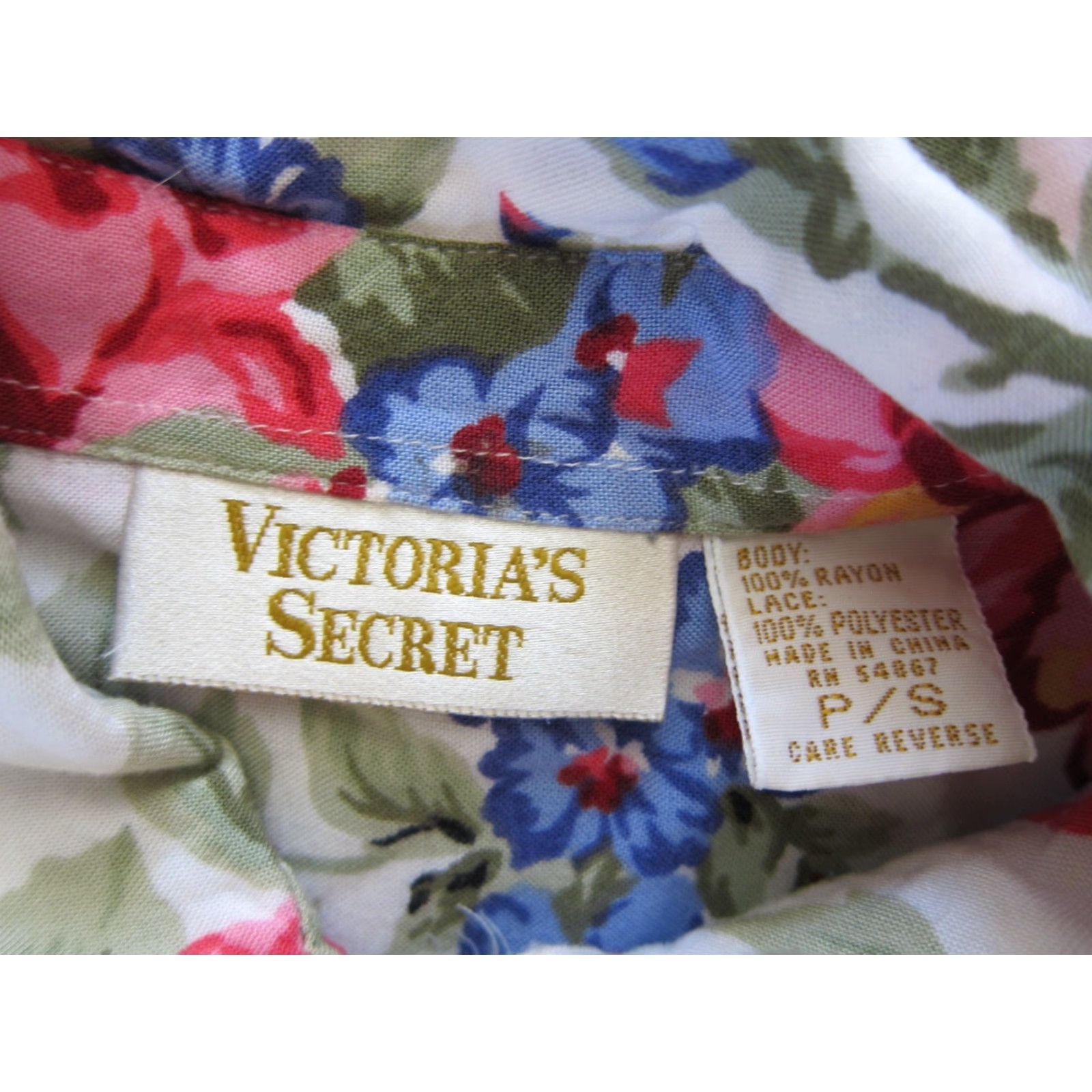 Victoria's Secret VINTAGE Victoria's Secret Gold Label Shirt Dress P/S Pink Floral Rayon Lace Midi Long Sleeve Collared Button Dress Shirt Womens Size S / US 4 / IT 40 - 3 Thumbnail