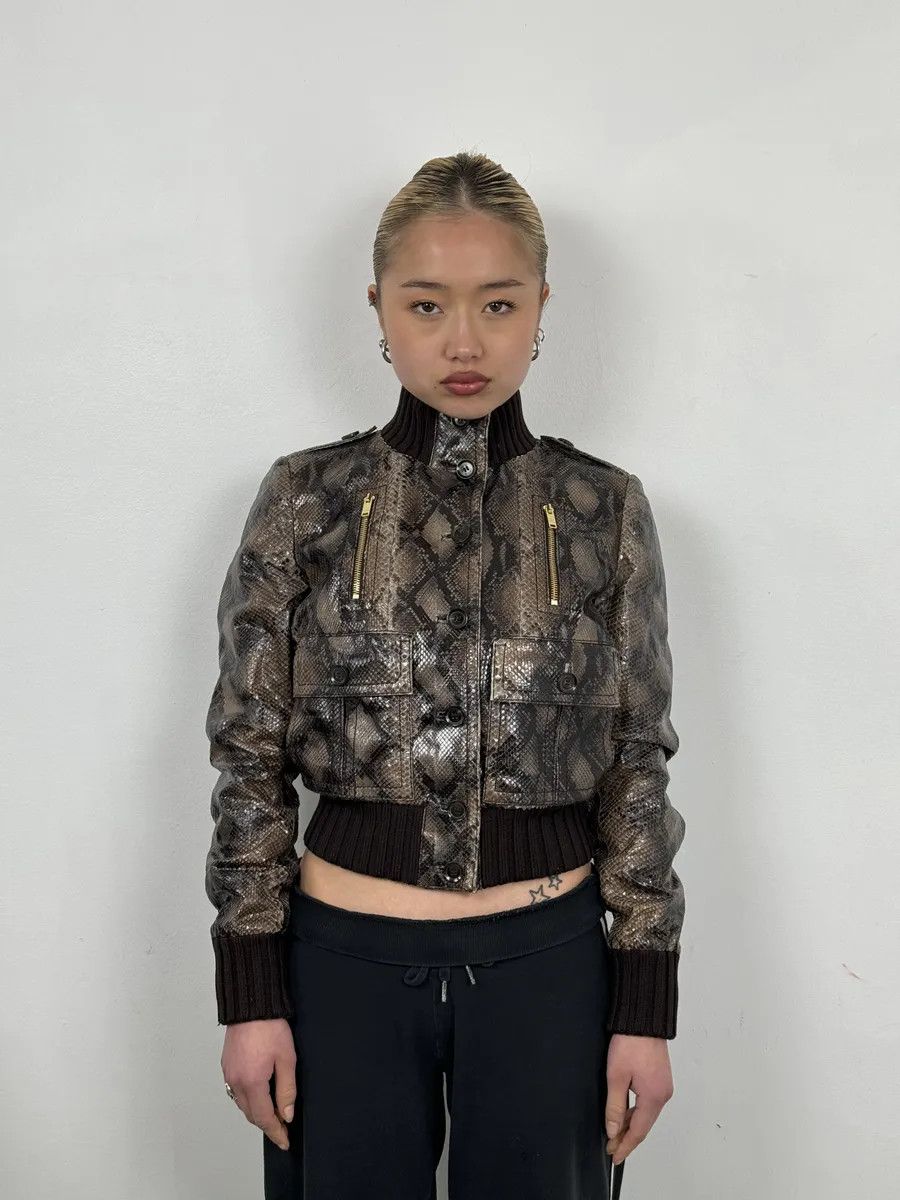 Gucci SS2009 Gucci Madonna Python Leather Jacket by Frida Giannini Size XS / US 0-2 / IT 36-38 - 3 Thumbnail