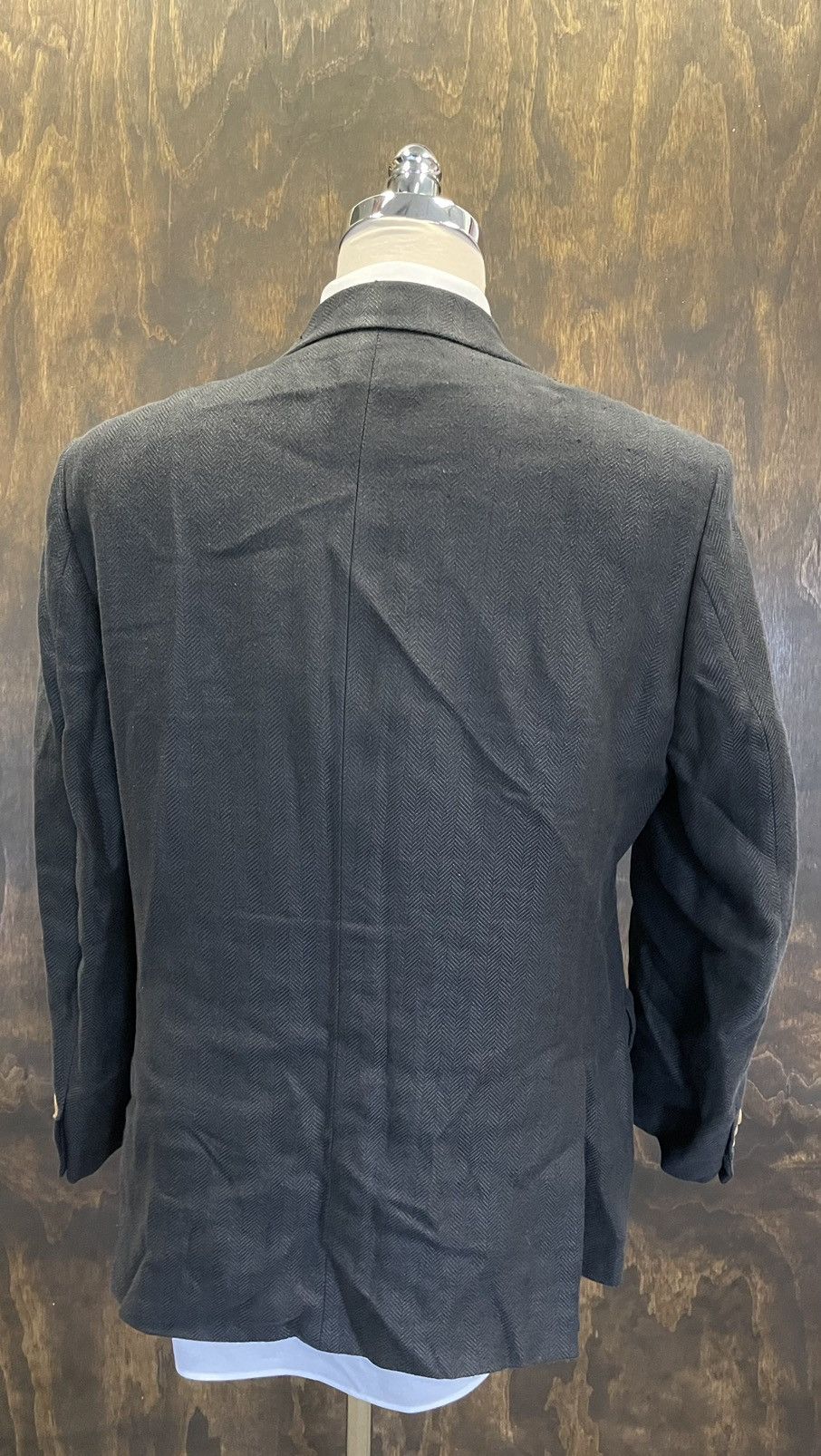 Polo Ralph Lauren × Vintage Vintage Single Breasted Herringbone Jacket Size 46R - 4 Thumbnail