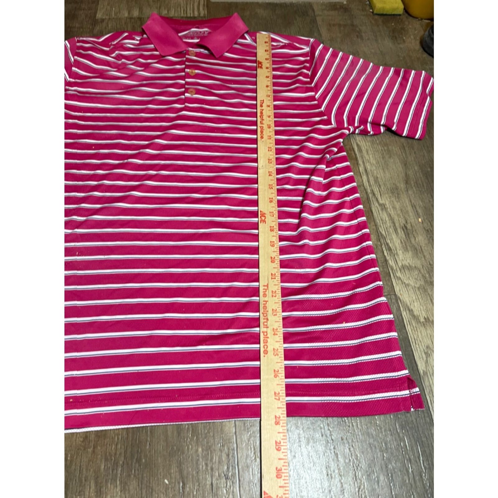 Nike Nike Golf Polo Shirt Mens M Pink Striped Short Sleeve Dri-Fit Size US M / EU 48-50 / 2 - 2 Thumbnail