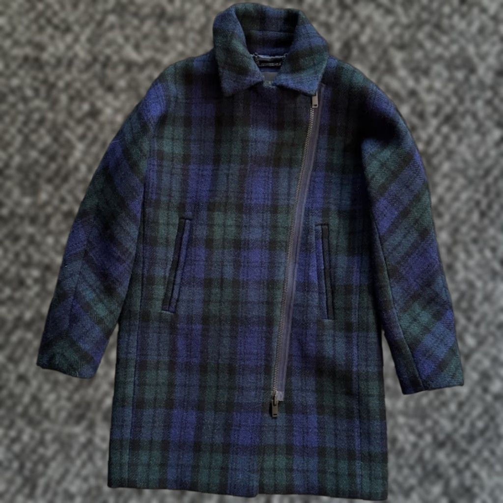 J.Crew VINTAGE J. Crew Coat Dark Green Tartan Black Watch Plaid Wool Overcoat Petite Women’s 0P Size XS / US 0-2 / IT 36-38 - 1 Thumbnail