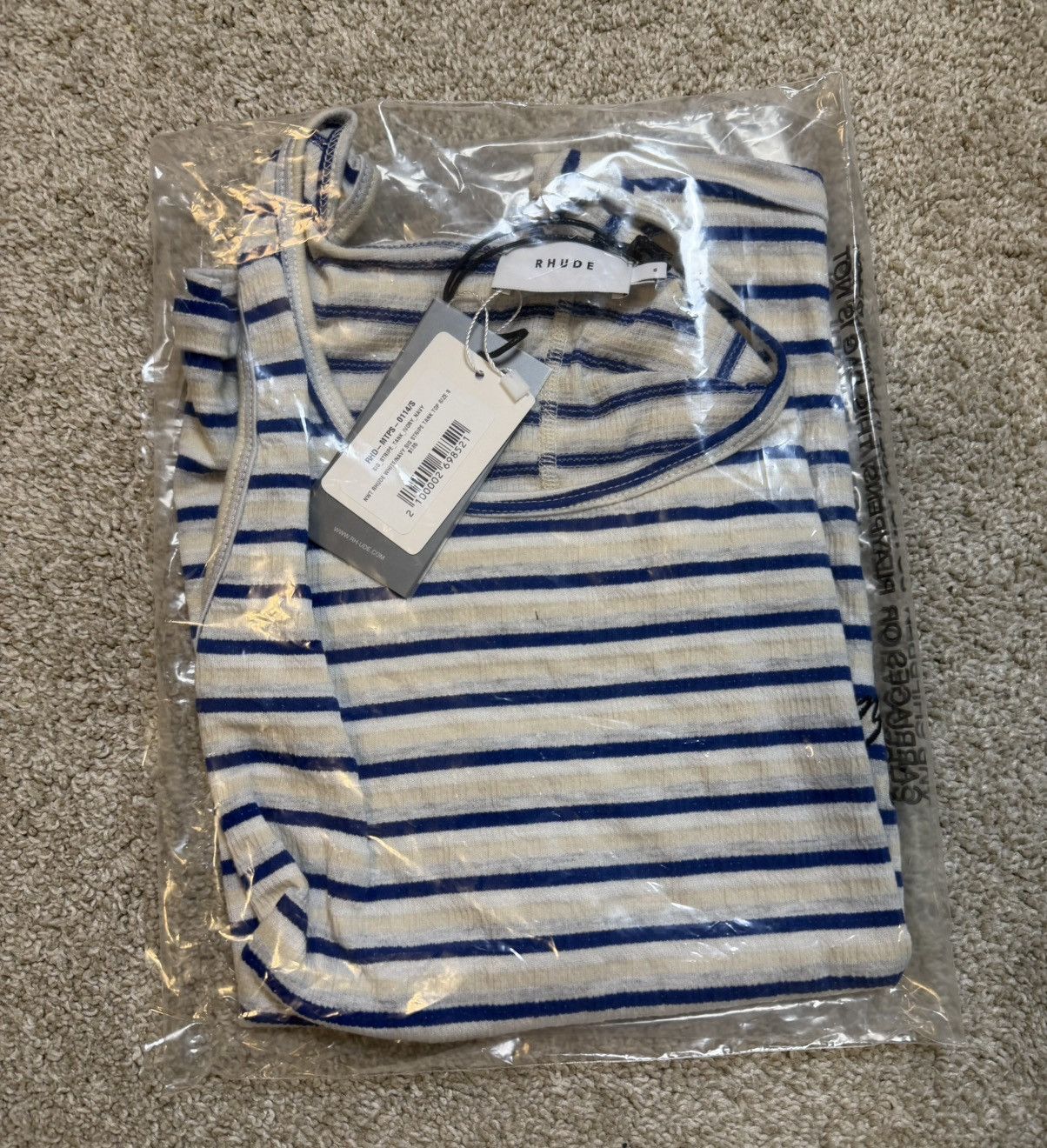 Rhude Rhude Striped Signature Logo Tank Top Size US S / EU 44-46 / 1 - 6 Thumbnail
