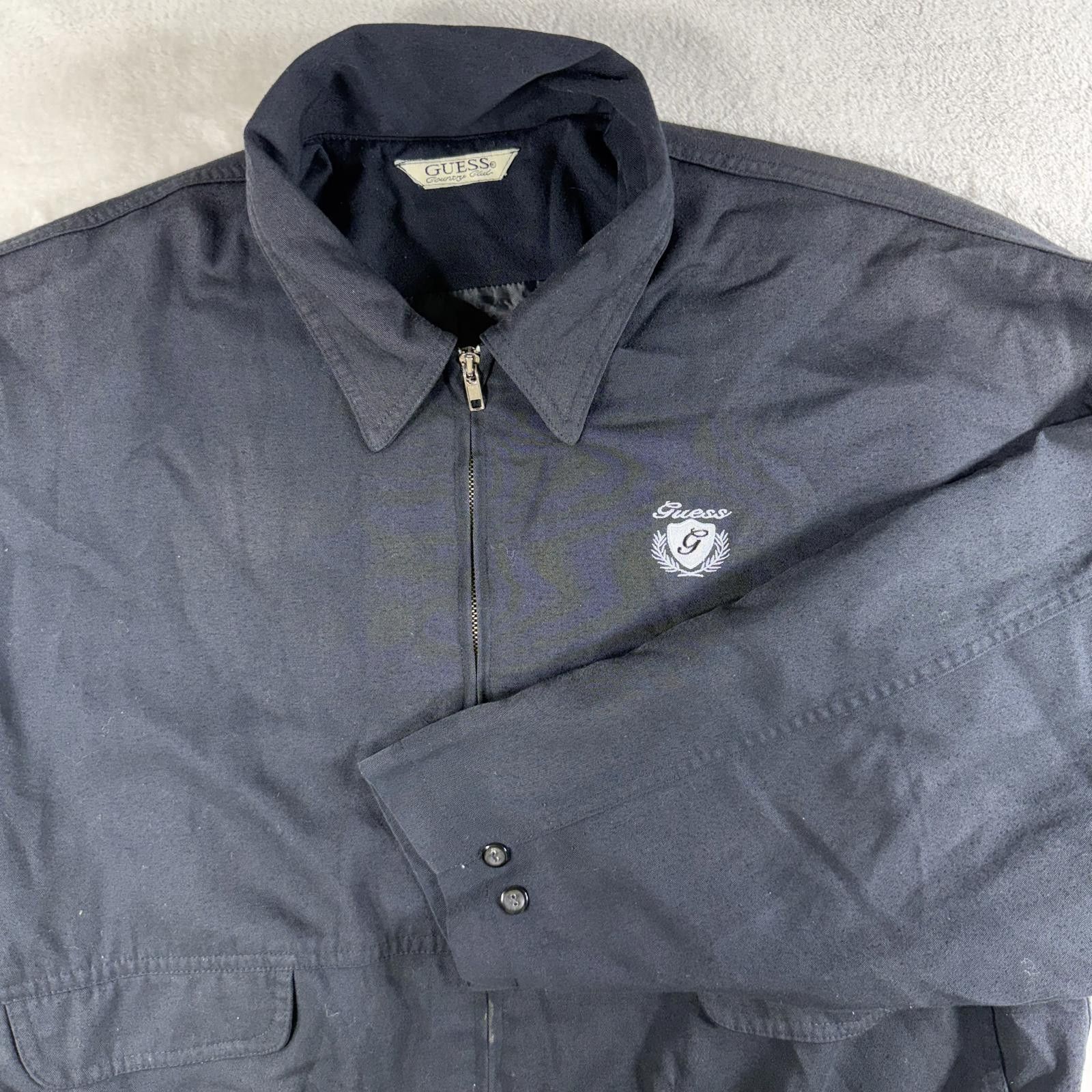 Guess Guess Jacket Women's XL Black Vintage Bomber Country Club Size US XL / EU 56 / 4 - 1 Thumbnail