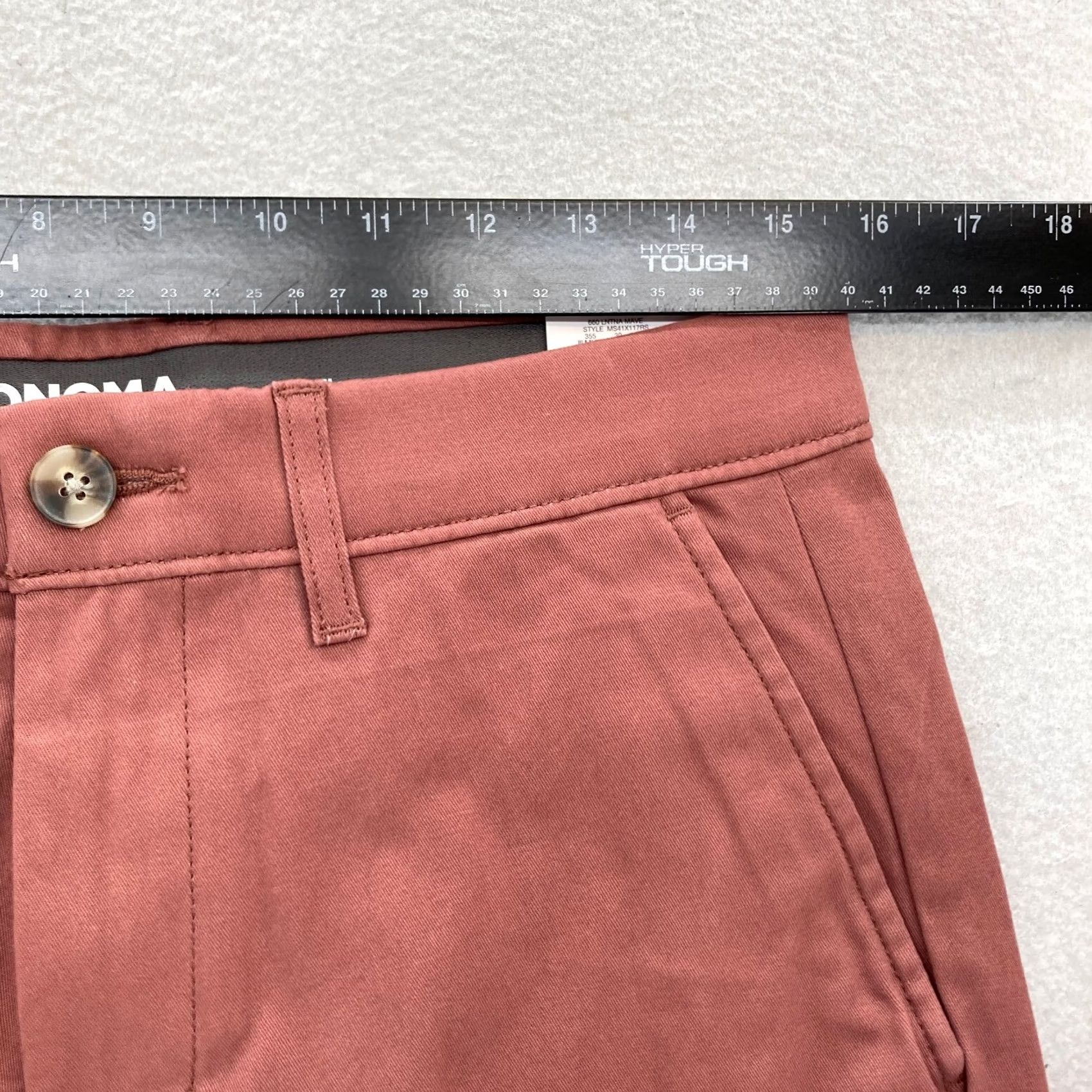 Vintage Sonoma Flexwear Chino Shorts Mens 30 Stretch Waistband Casual Preppy Dark Mauve Size US 30 / EU 46 - 6 Thumbnail