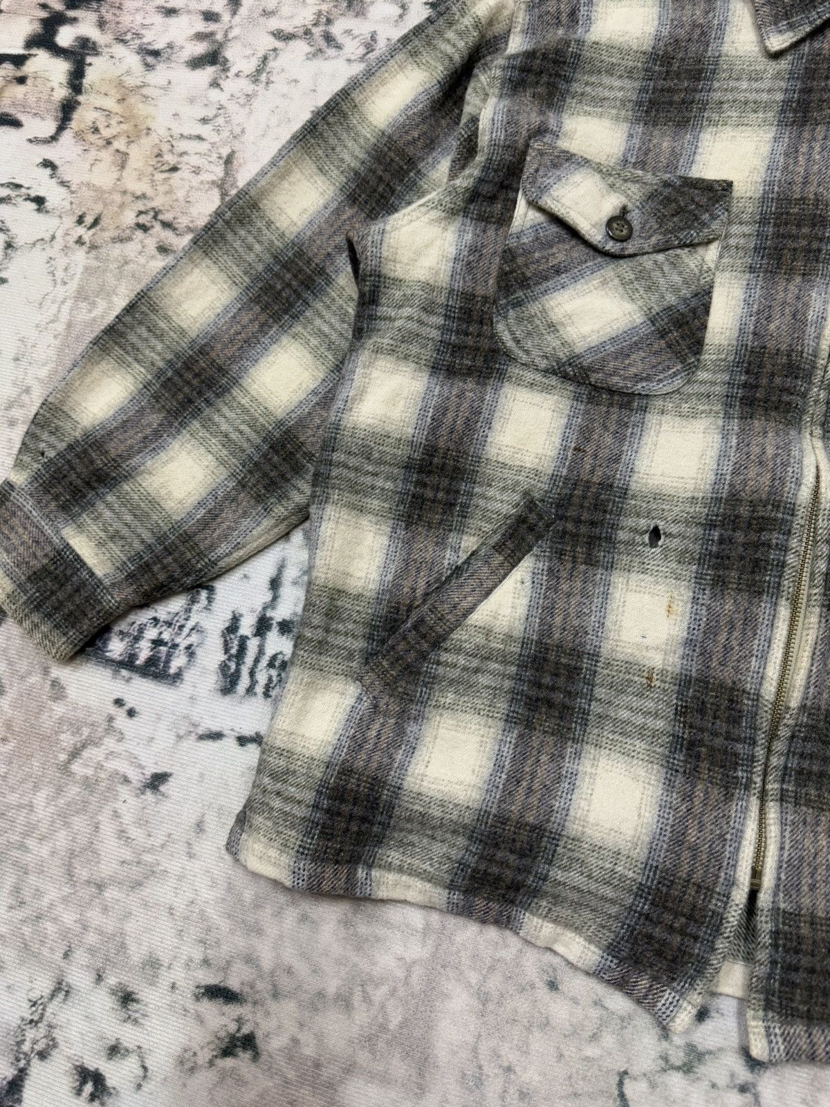 Japanese Brand × Uniqlo × Vintage Vintage 90s Uniqlo Plaid Tweed Chekered Flanel Wool Jacket Size US L / EU 52-54 / 3 - 4 Thumbnail