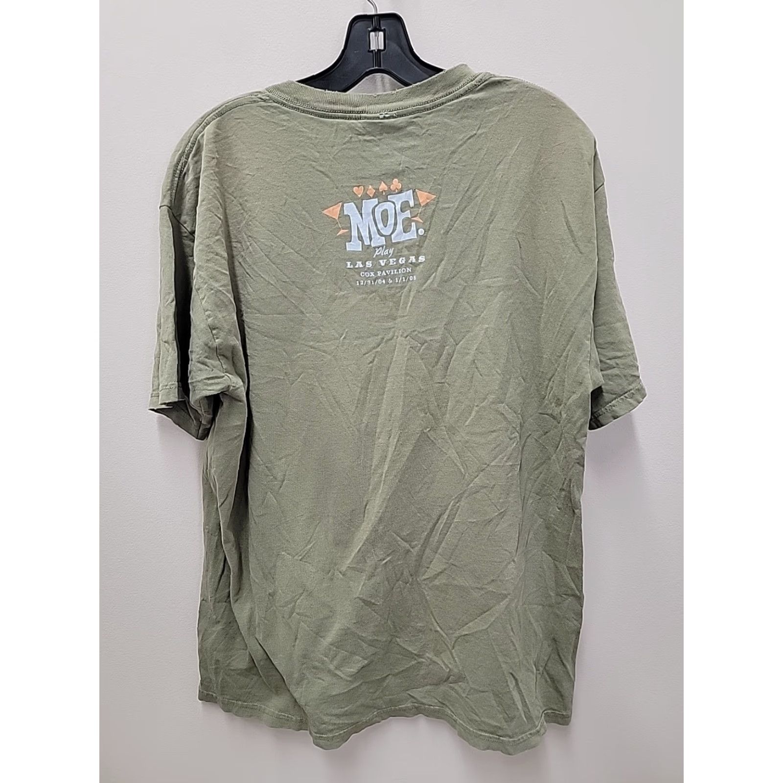 Gildan Moe Play Las Vegas T Shirt Mens L Green 2005 Y2K Gildan Crew Neck Short Sleeve Graphic Print Size US L / EU 52-54 / 3 - 5 Thumbnail