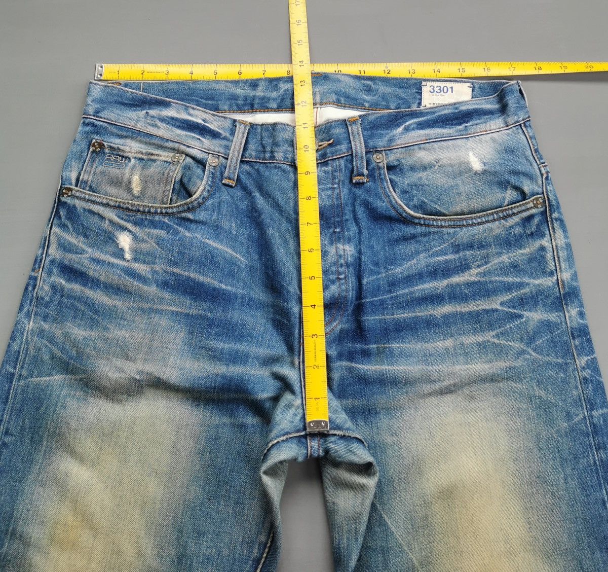 G-Star Mudwash G Star Raw Straight Denim Jeans Size US 34 / EU 50 - 10 Thumbnail