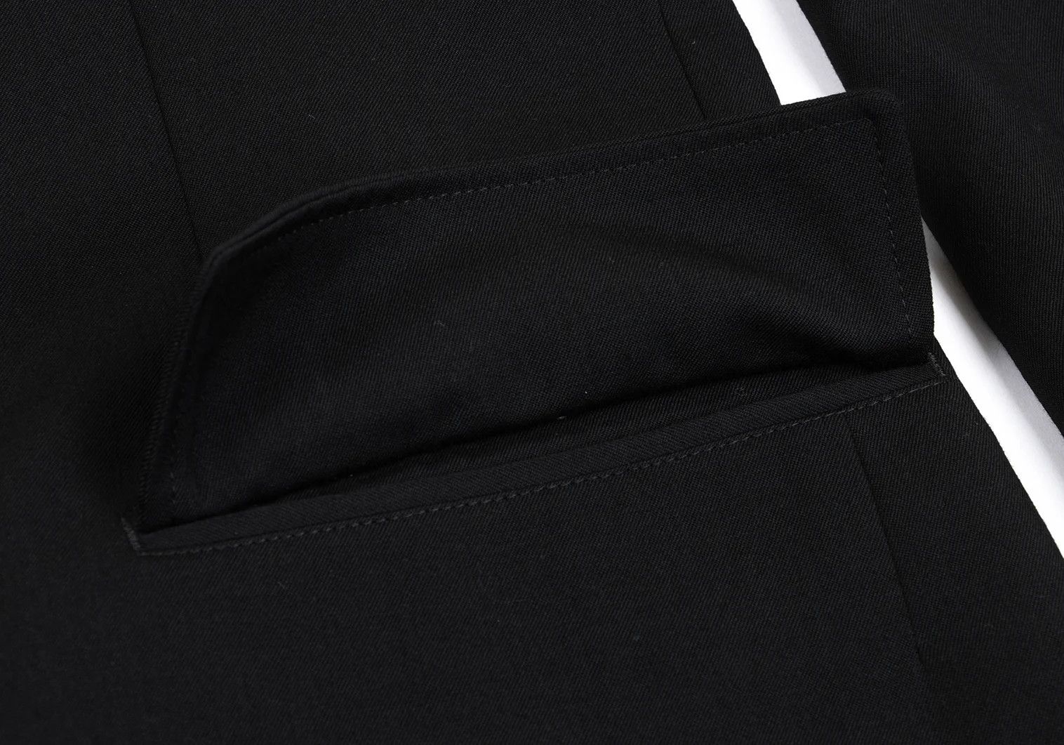Yohji Yamamoto Yohji Yamamoto Wool Gabardine Asymmetric Long Jacket Size US L / EU 52-54 / 3 - 9 Thumbnail