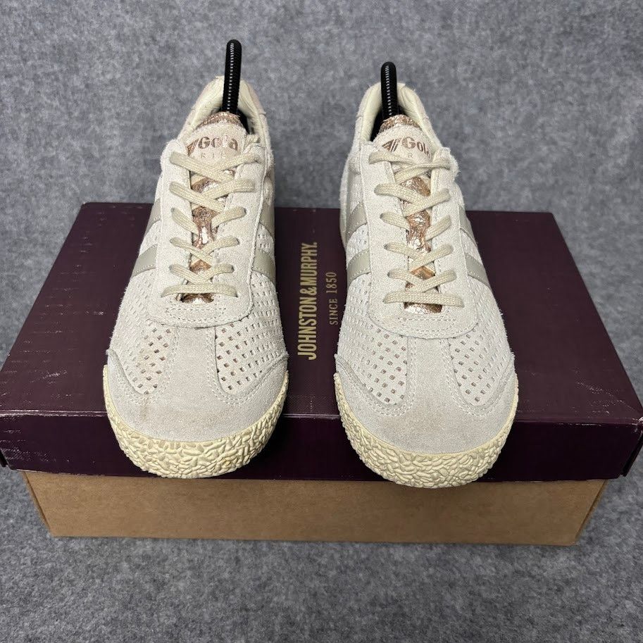 Gola Gola Harrier Gray Suede Perforated Trainer Sneakers Womens 8 Size US 8 / IT 38 - 3 Thumbnail