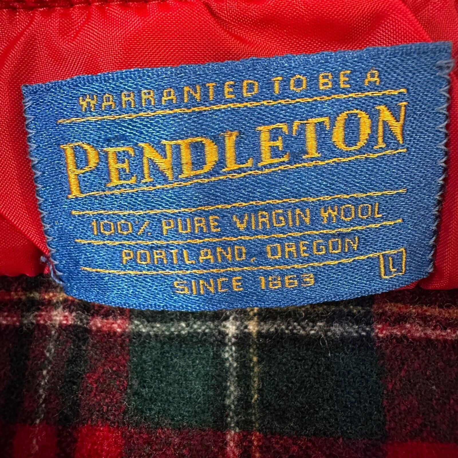 Pendleton Vintage Pendleton Flannel Shirt Mens Large Red Wool Christie Size US L / EU 52-54 / 3 - 6 Thumbnail