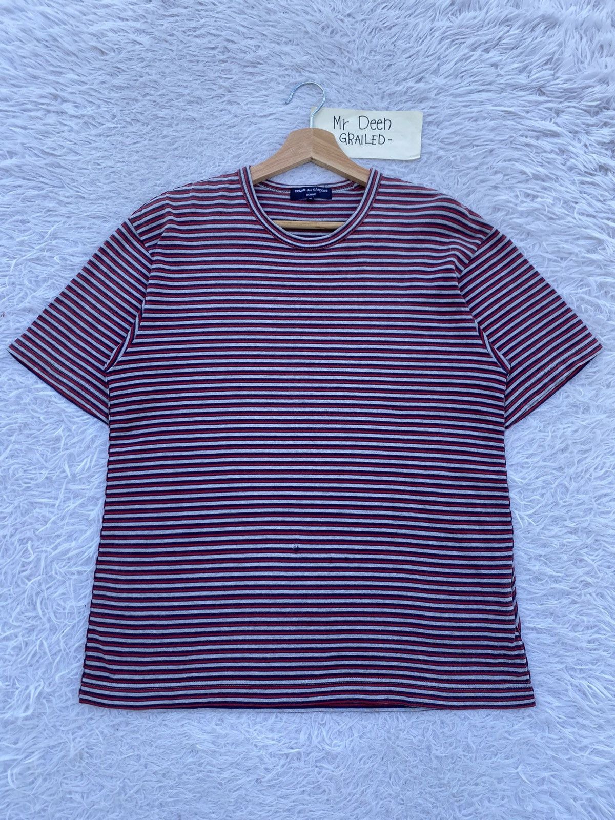 Comme des Garcons Homme Plus Rare AD2006 Comme Des Garcons Homme Stripes Tshirt Size US S / EU 44-46 / 1 - 1 Thumbnail