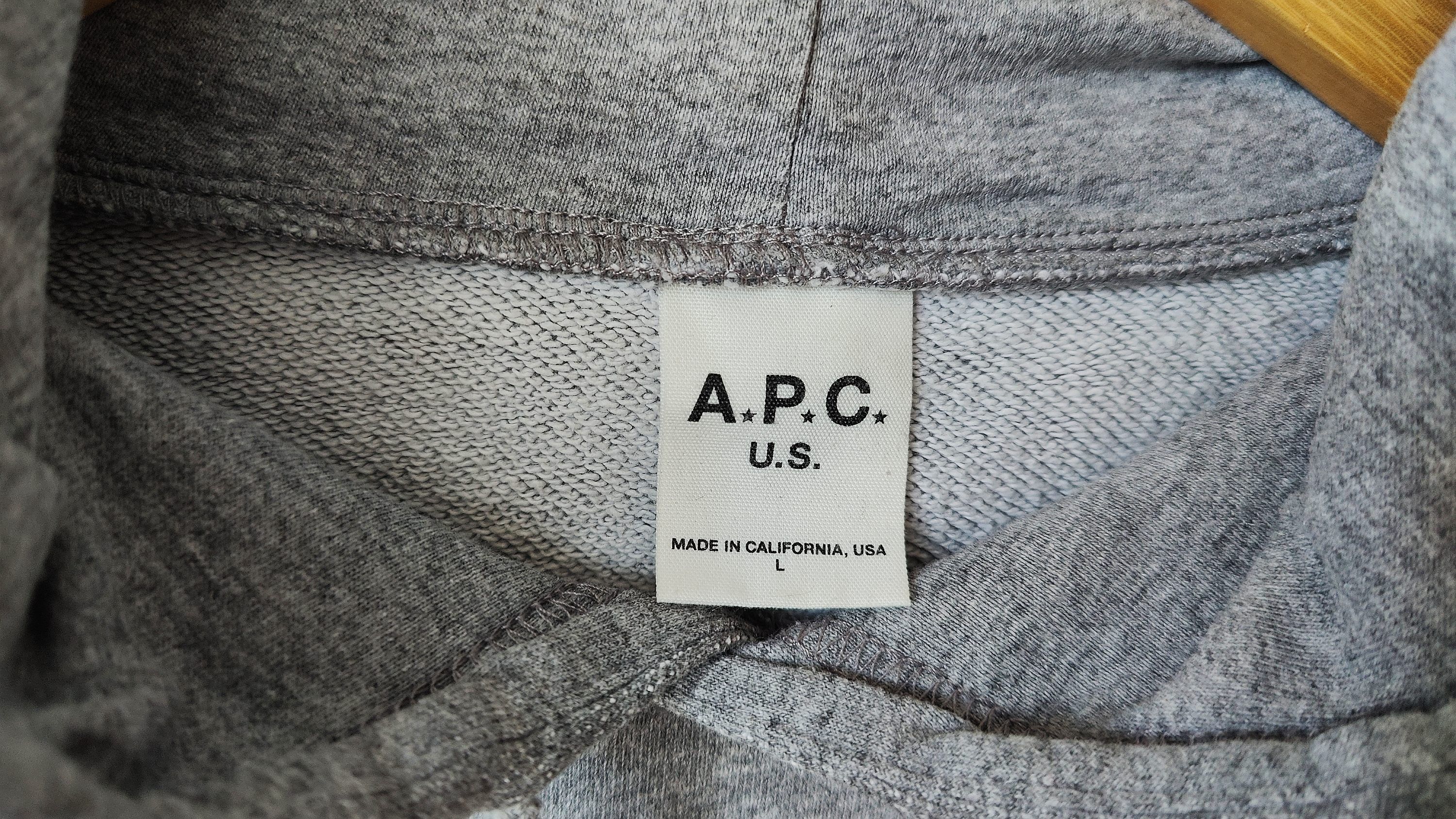 A.P.C. A.P.C. Paris APC USA Flag Grey Sweatshirt Hoodie Size US L / EU 52-54 / 3 - 2 Thumbnail
