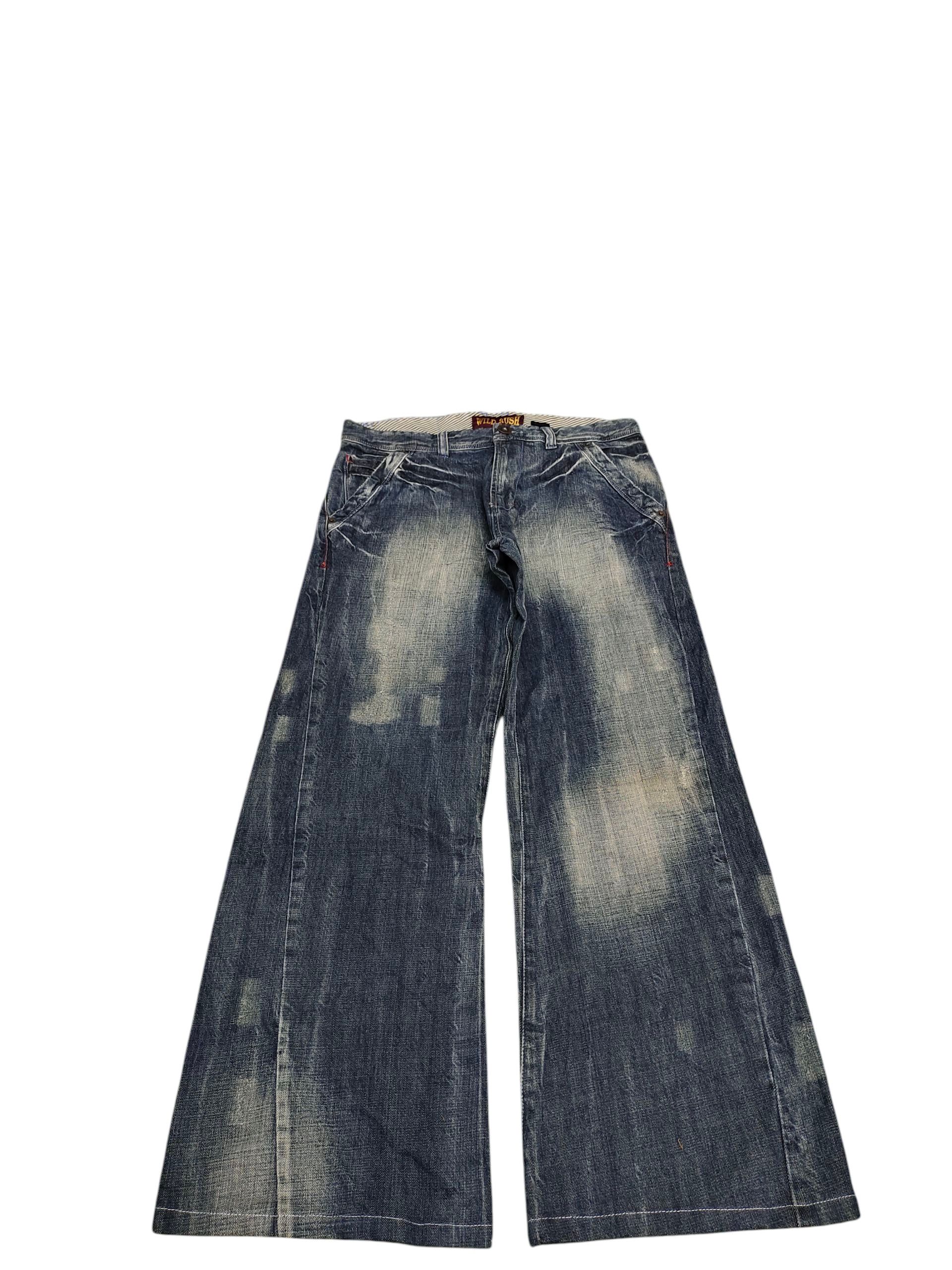 Hysteric Glamour Flare Loose Jeans Wild Rush Clawmark Distress Bootcut Y2k Size US 34 / EU 50 - 2 Thumbnail