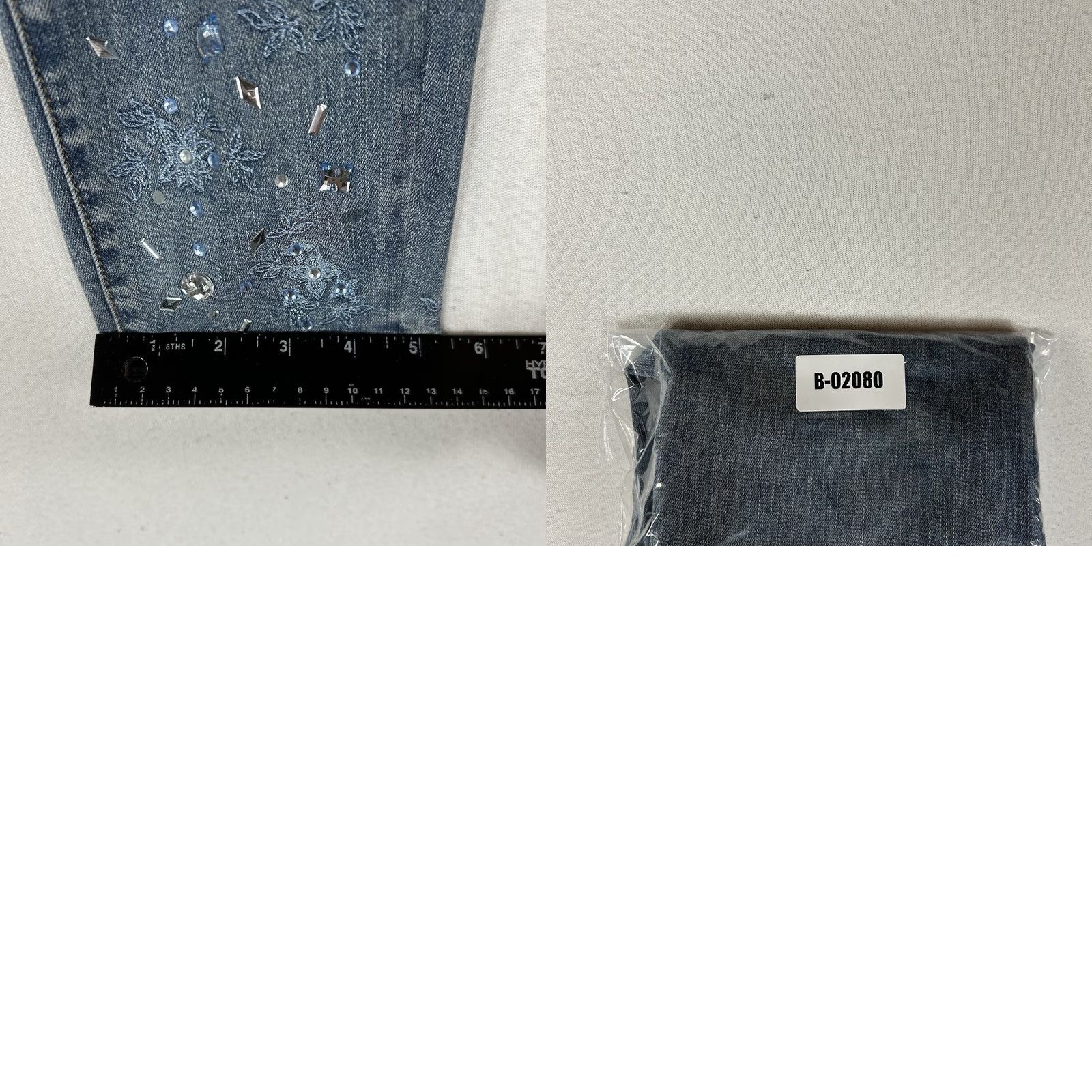 Buffalo David Bitton Buffalo David Bitton Ivy Ankle Skinny Jeans Womens 28 Blue Denim High Rise Bling Size 28" / US 6 / IT 42 - 10 Thumbnail