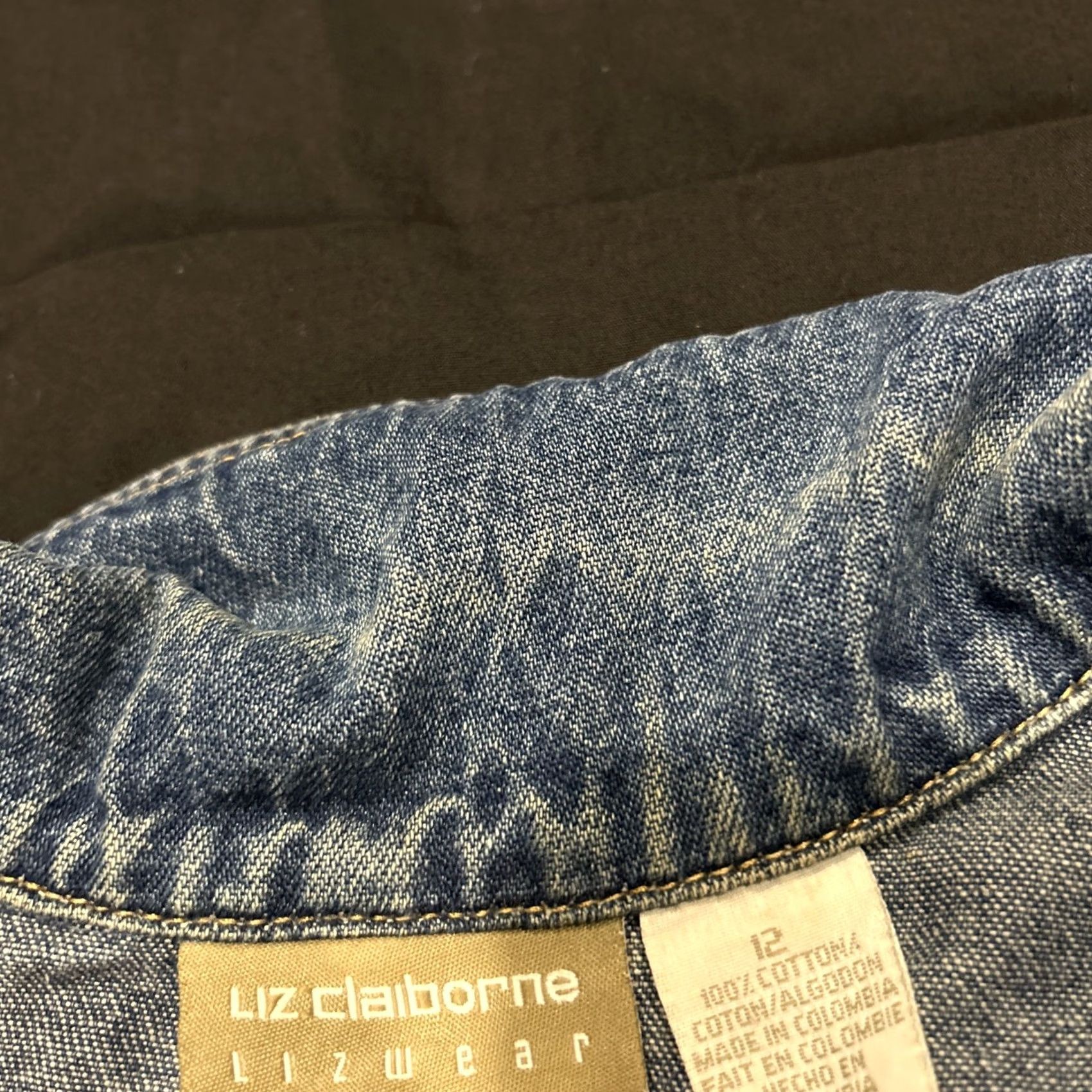 Liz Claiborne Liz Claiborne Lizwear Denim Chore Jacket Workwear Oversized 12 Womens Small? Size XL / US 12-14 / IT 48-50 - 2 Thumbnail