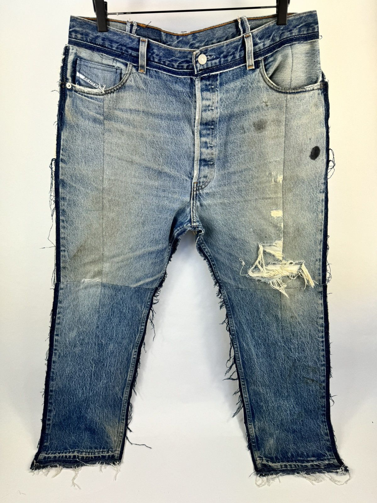 READYMADE x DIESEL DISTRESSED DENIM JEANS Size US 34 / EU 50 - 1 Thumbnail