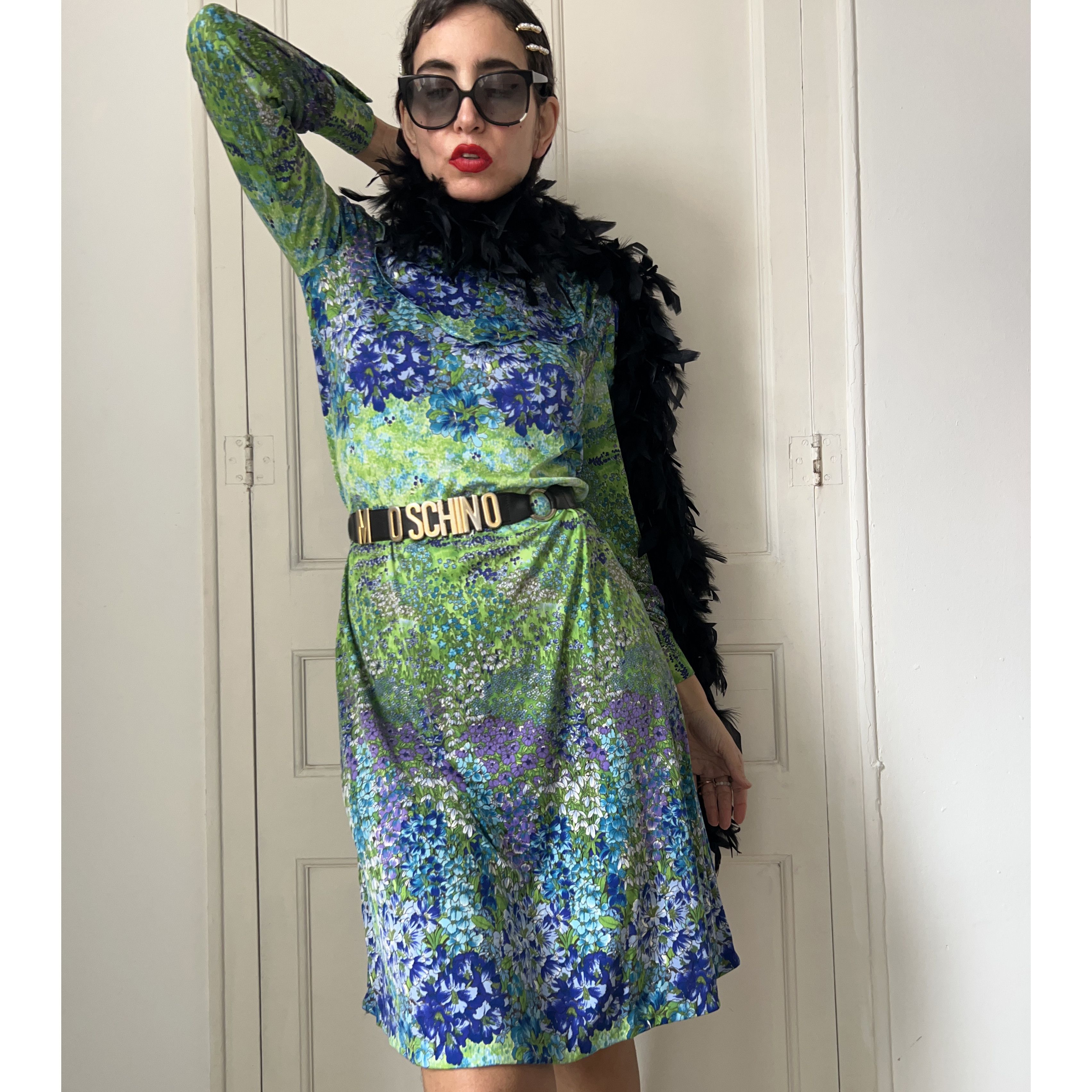 Vintage Vintage Cottagecore 70s Floral Midi Dress Size M / US 6-8 / IT 42-44 - 4 Thumbnail
