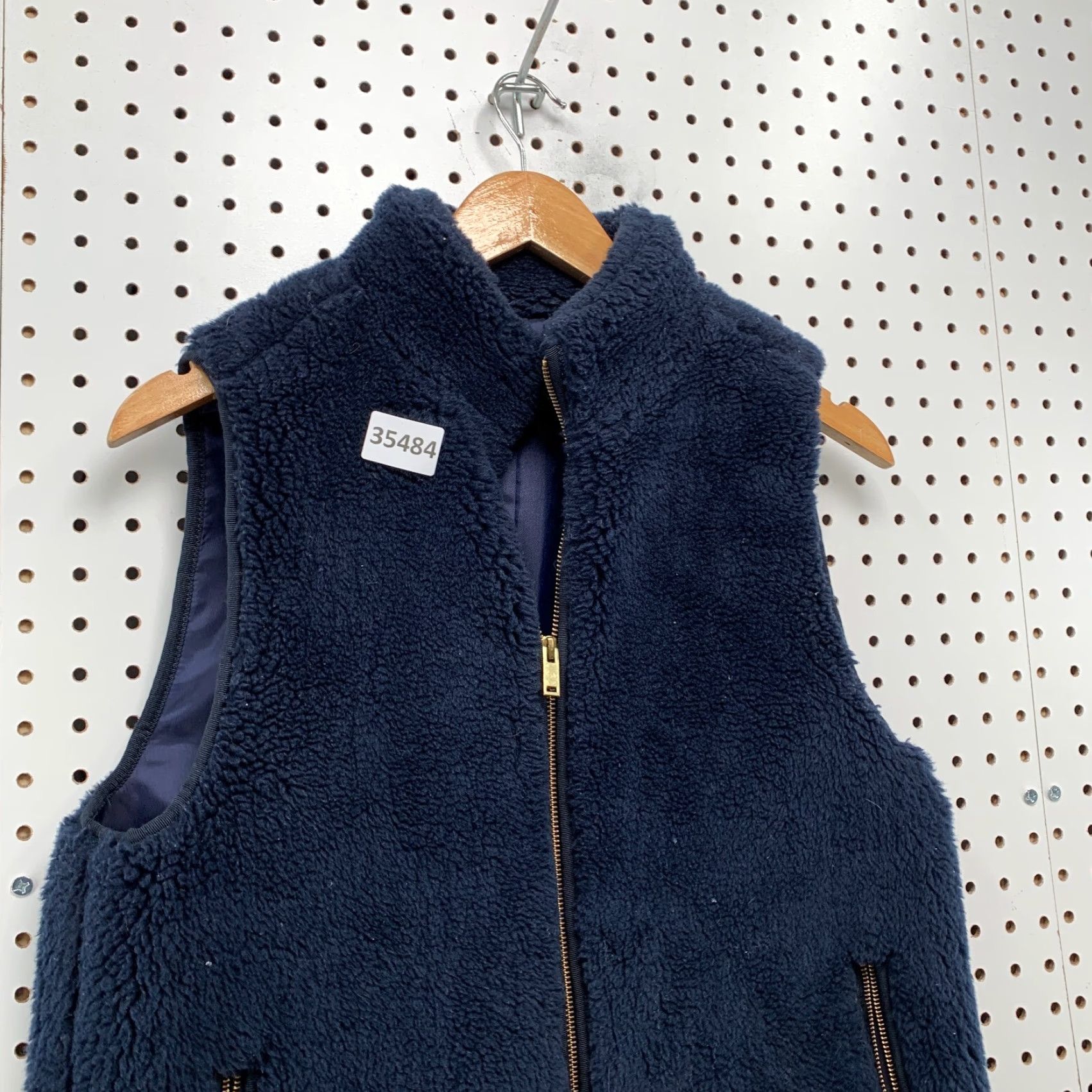 J.Crew JCrew Sherpa Vest jacket Womens Small Blue Deep Pile Sleeveless 19.5x24 Size S / US 4 / IT 40 - 5 Thumbnail