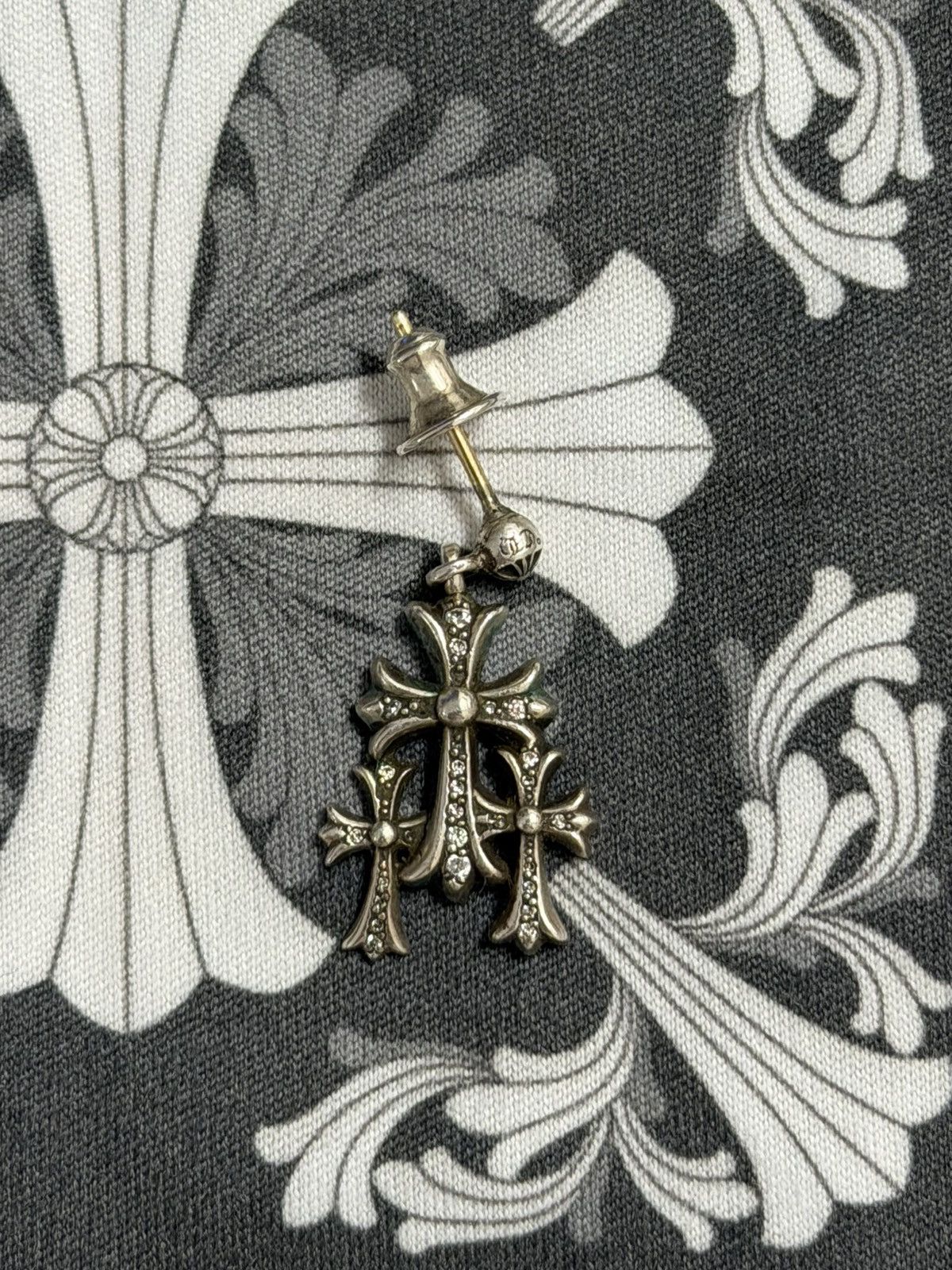 Chrome Hearts Chrome Hearts VVS Diamonds Triple Cross Earring Size ONE SIZE - 1 Thumbnail