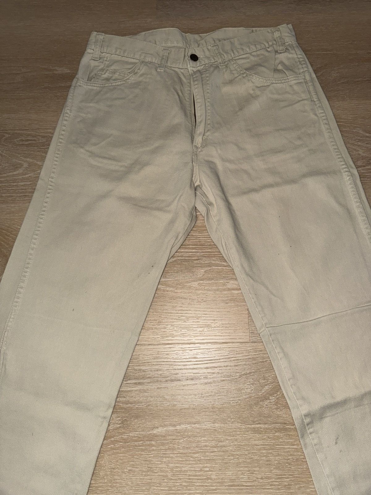 Levi's Vintage 60’s Big E Levi’s White Tab Bell Bottom Denim Jeans Size US 32 / EU 48 - 3 Thumbnail