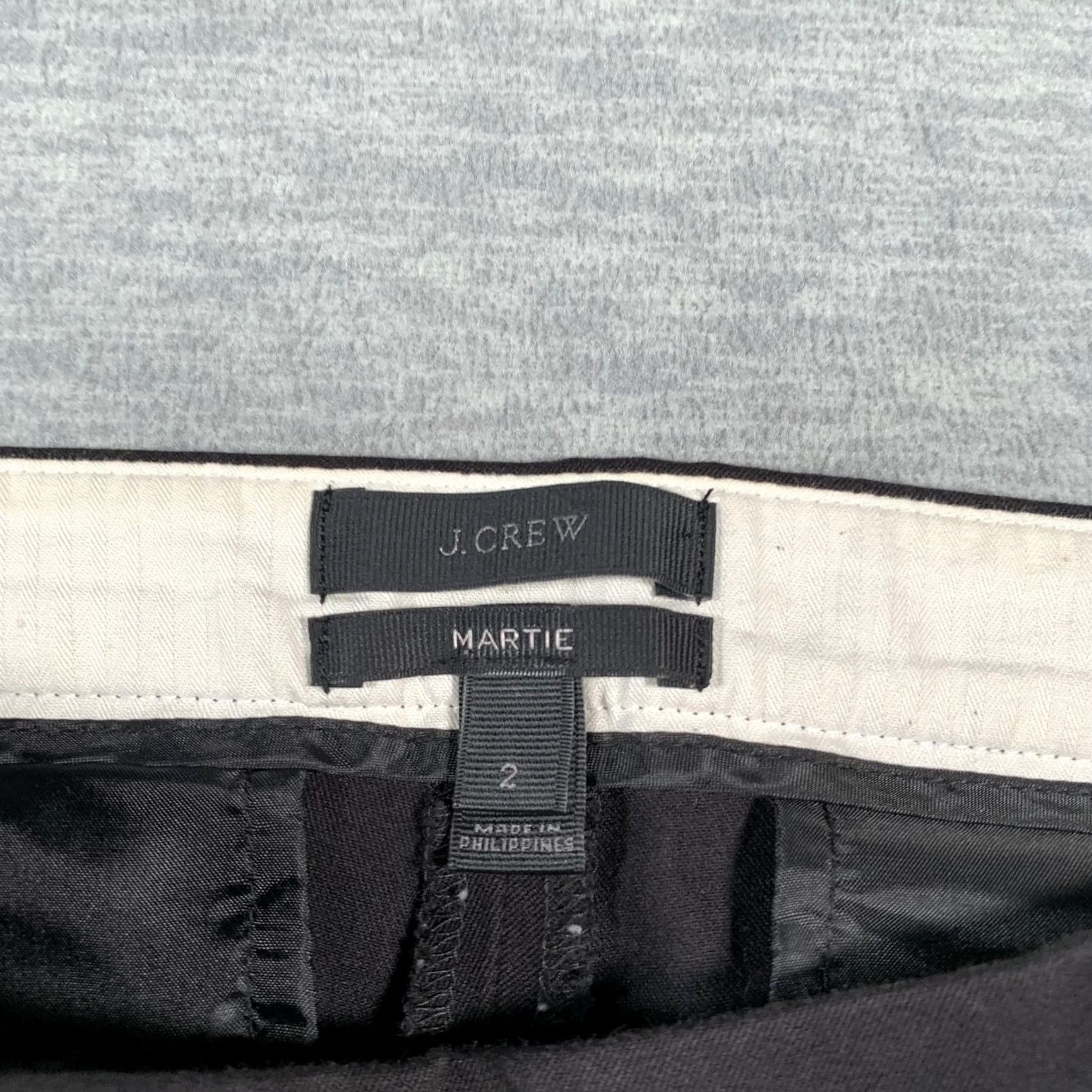 J.Crew J.Crew Pants Womens 2 Black Martie Bi-Stretch Slim Ankle Side Zip Work Dressy Size 26" / US 2 / IT 38 - 4 Thumbnail