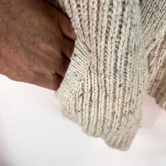 Vintage VINTAGE Knit Wear Cardigan Sweater Womens S Cable Knit Cotton Pockets Hippie Hoodie Beige Bohemian 70s Womens Size S / US 4 / IT 40 - 4 Thumbnail