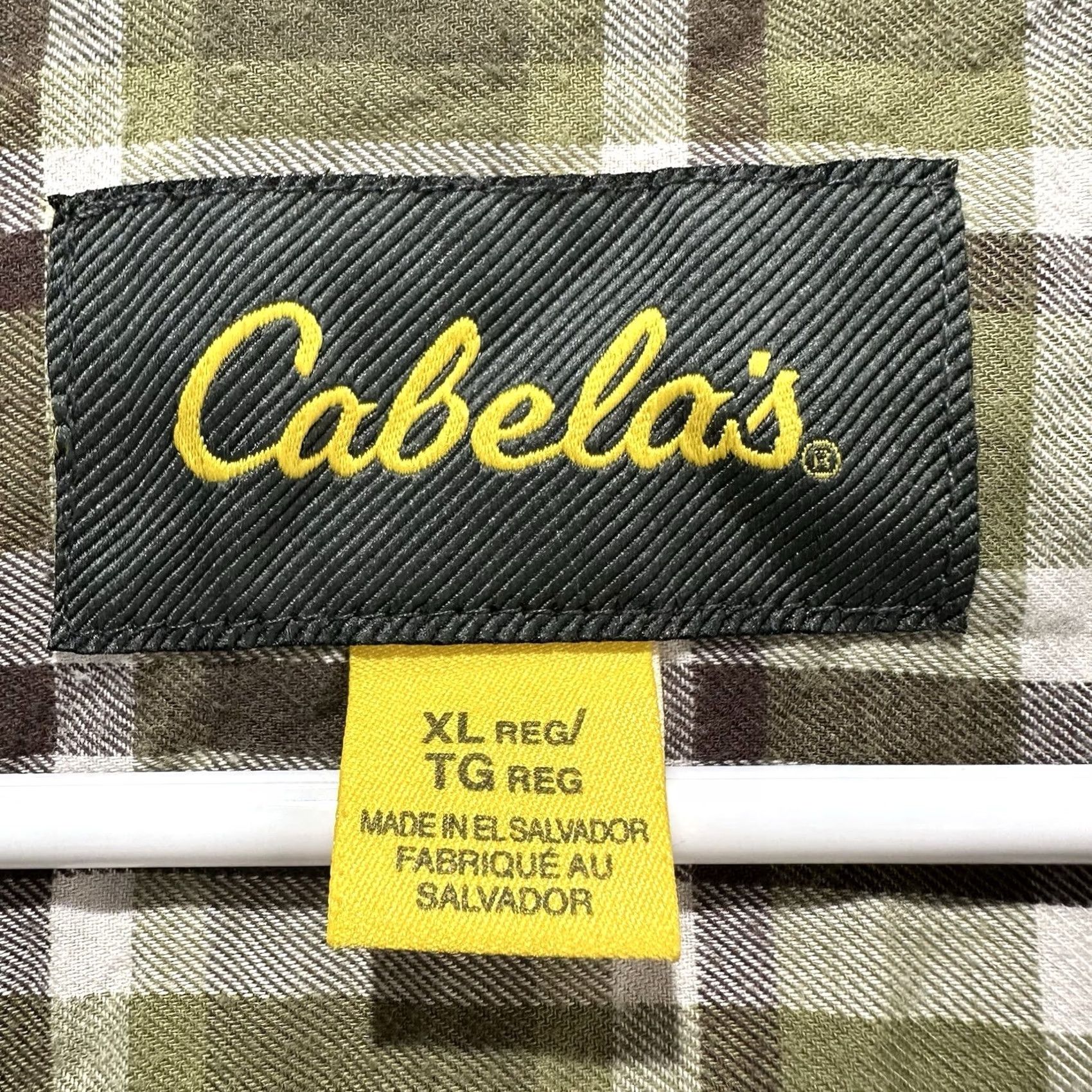 Vintage Cabelas Shirt Mens XL Green Plaid 100% Cotton Button Down Long Sleeve Outdoor Size US XL / EU 56 / 4 - 4 Thumbnail
