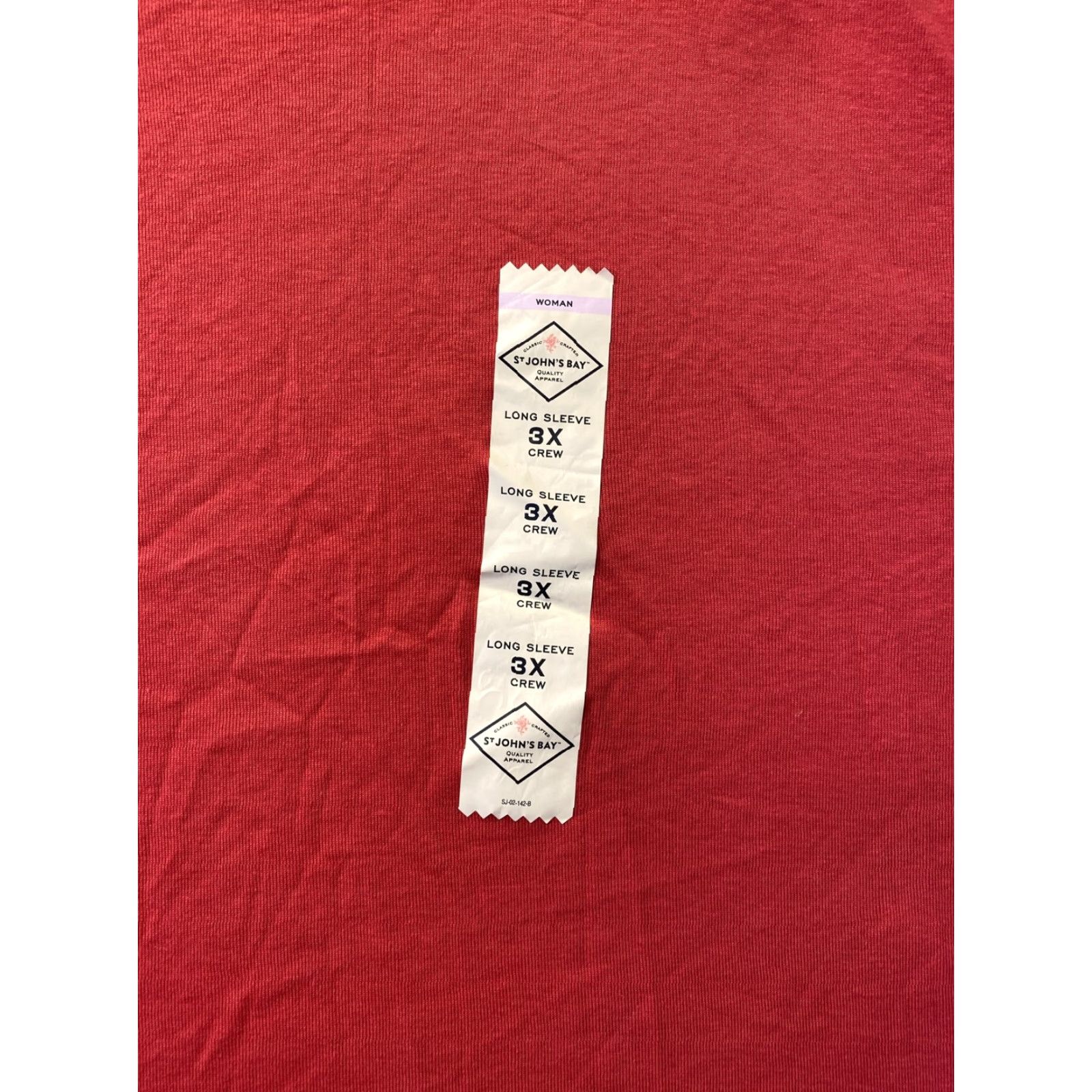 Vintage St. John's Bay Essential Tee Shirt Red Crew Neck Long Sleeve 3X Woman's Plus Size Tee Size XXL / US 16-18 / IT 52-54 - 2 Thumbnail
