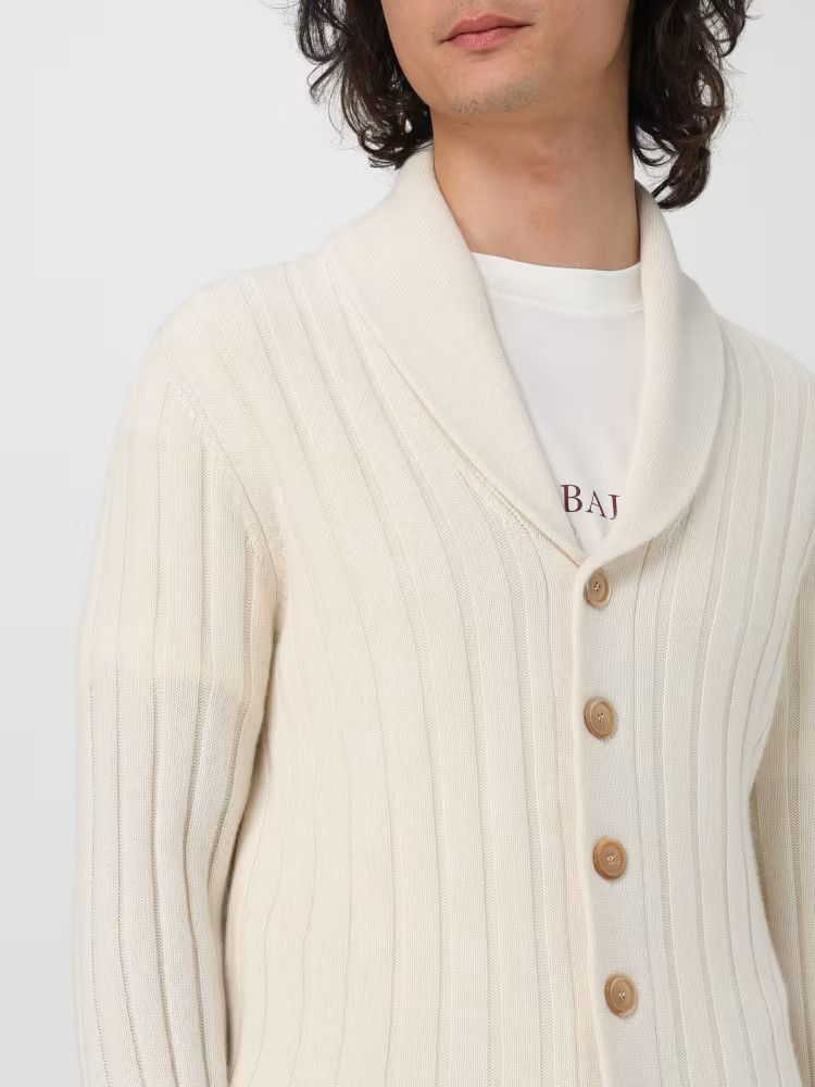 Brunello Cucinelli o1w1db10326 Ribbed Cardigan in Beige Size US M / EU 48-50 / 2 - 5 Thumbnail