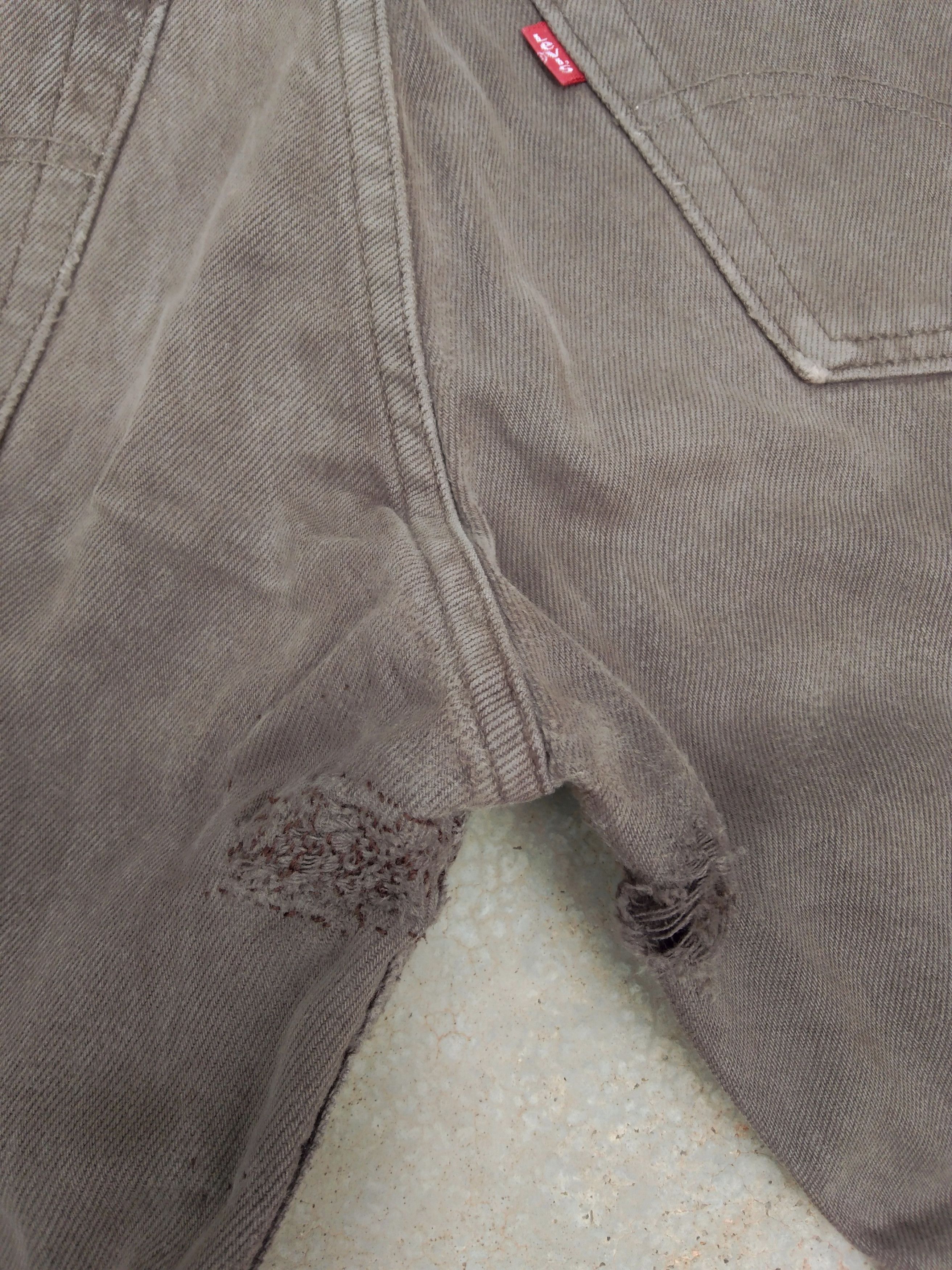 Levi's × Vintage 90s Vintage Levis 501 Earth Tone Distressed Jeans 29x30 Size US 29 - 6 Thumbnail