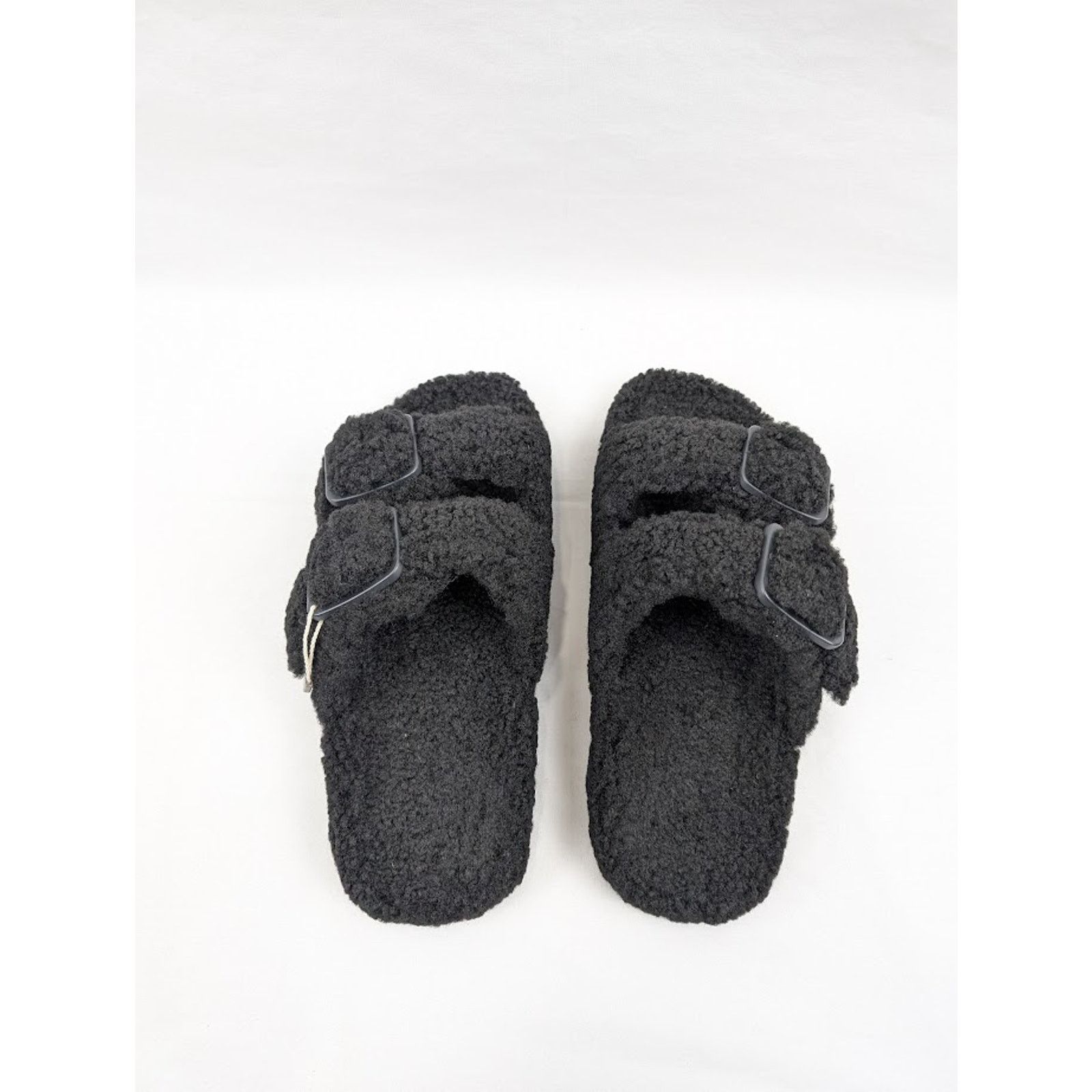 Balenciaga o1rshd1 Furry Shearling Mallorca Sandals in Black Size US 9 / EU 42 - 20 Thumbnail