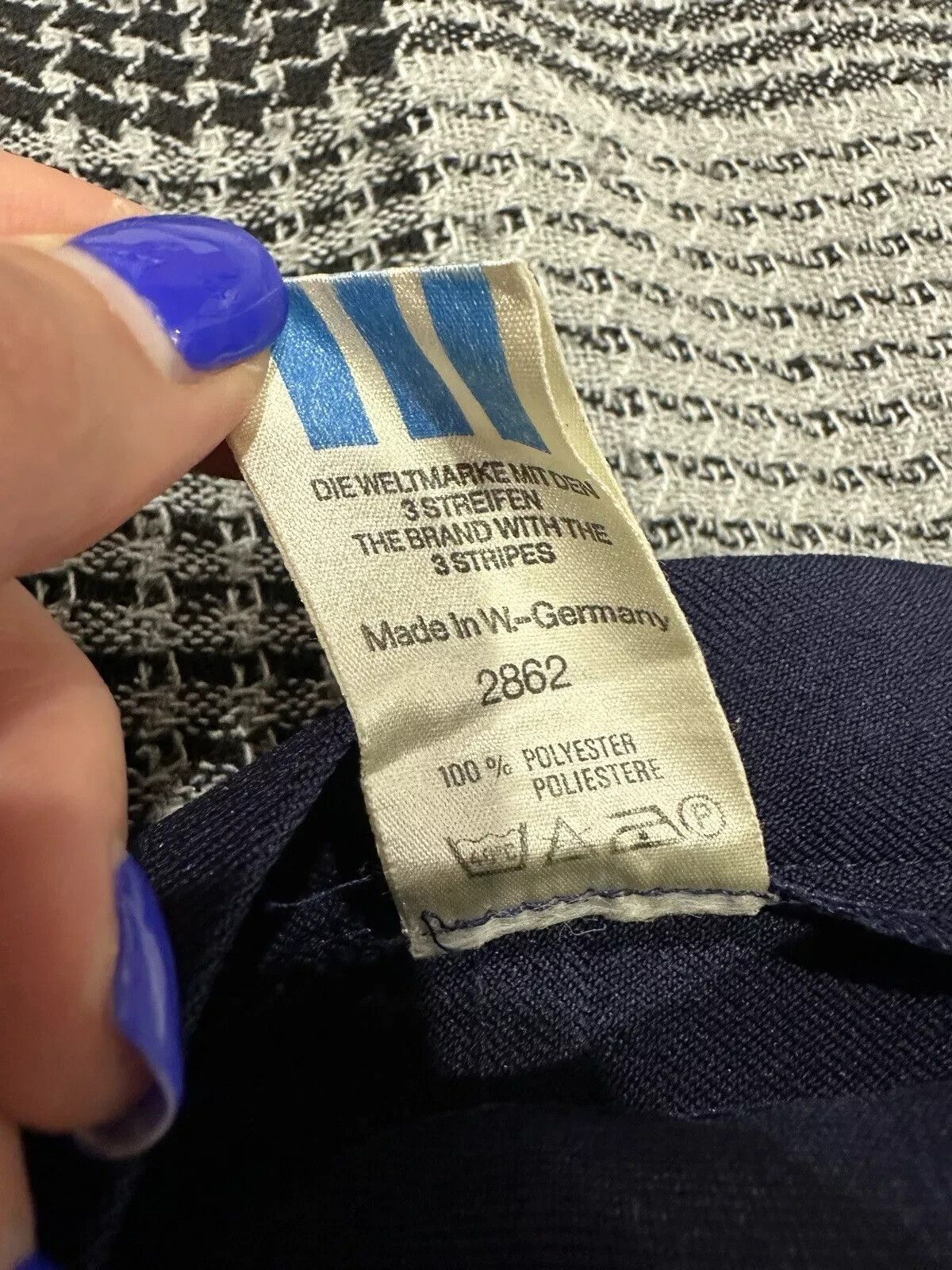 Adidas Vintage 1980s Adidas Made in West Germany Blue Skirt Size 26" / US 2 / IT 38 - 14 Thumbnail