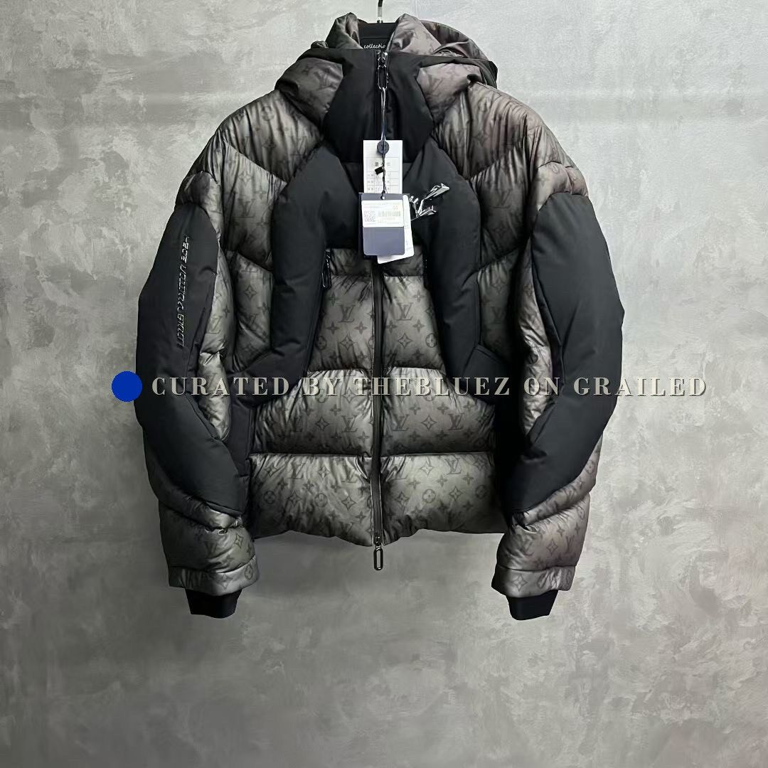 Louis Vuitton Louis Vuitton Gray Puffy Hooded Down Jacket Size US M / EU 48-50 / 2 - 1 Thumbnail