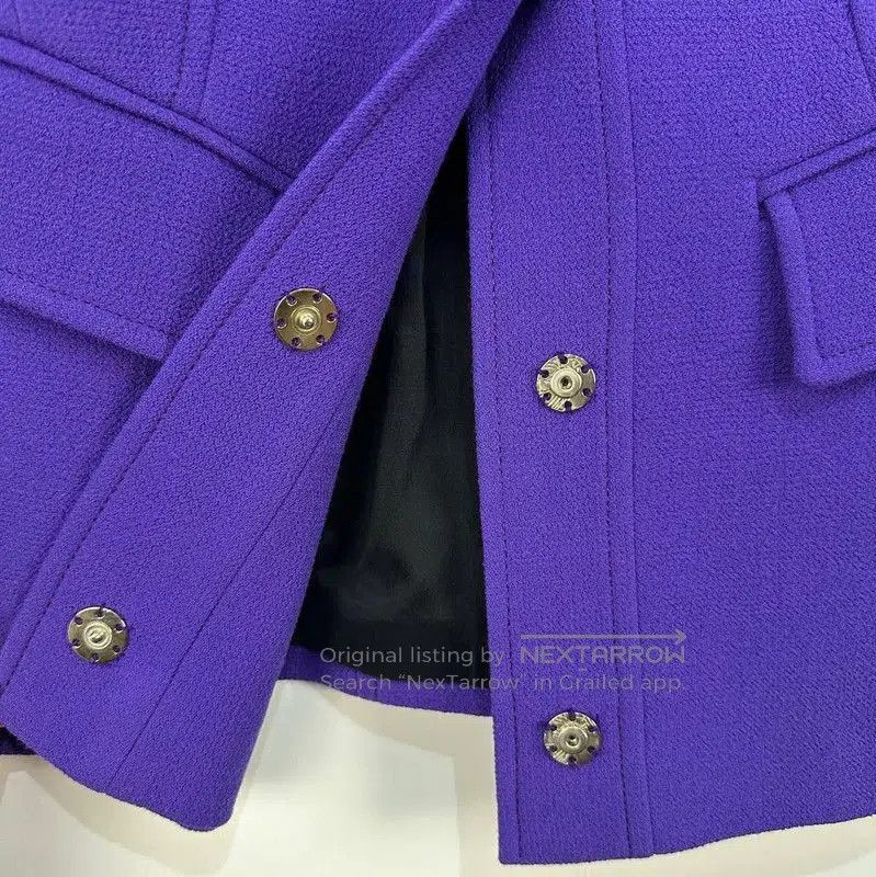 Versace Versace Purple Wool Women's Jacket . Size M / US 6-8 / IT 42-44 - 4 Thumbnail