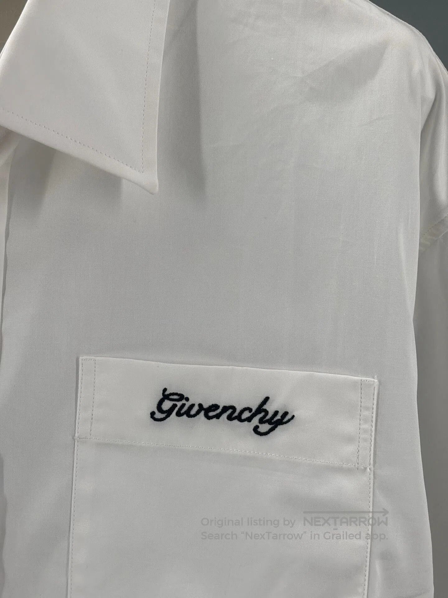Givenchy givenchy men's short sleeve shirt with embroidery. Size US M / EU 48-50 / 2 - 2 Thumbnail