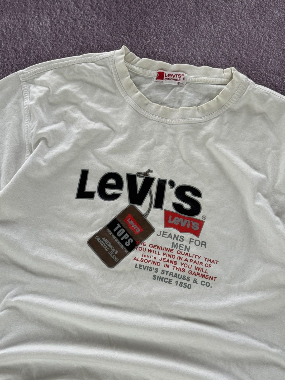 Levi's Vintage Clothing Levis Vintage Early 90’s Big Logo Printed T-Shirt Size US L / EU 52-54 / 3 - 6 Thumbnail