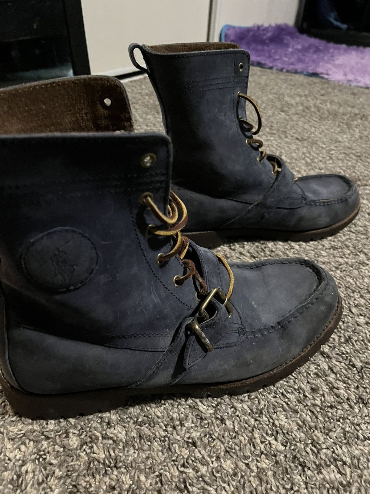 Polo Ralph Lauren Polo Ralph Lauren Tall Blue Leather Boots Size US 9.5 / EU 42-43 - 2 Thumbnail