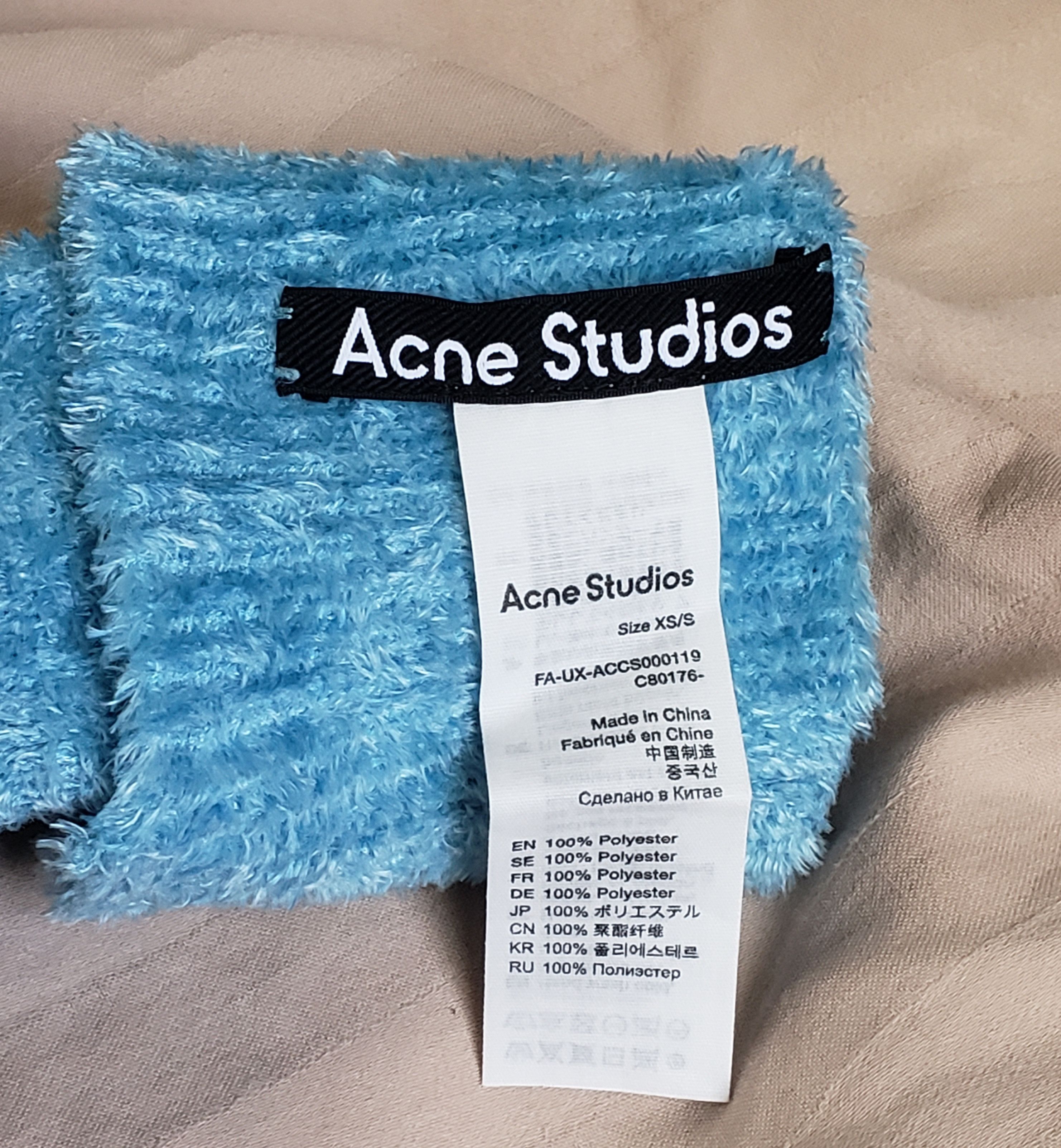 Acne Studios Face Logo Textured Gloves Size ONE SIZE - 4 Thumbnail
