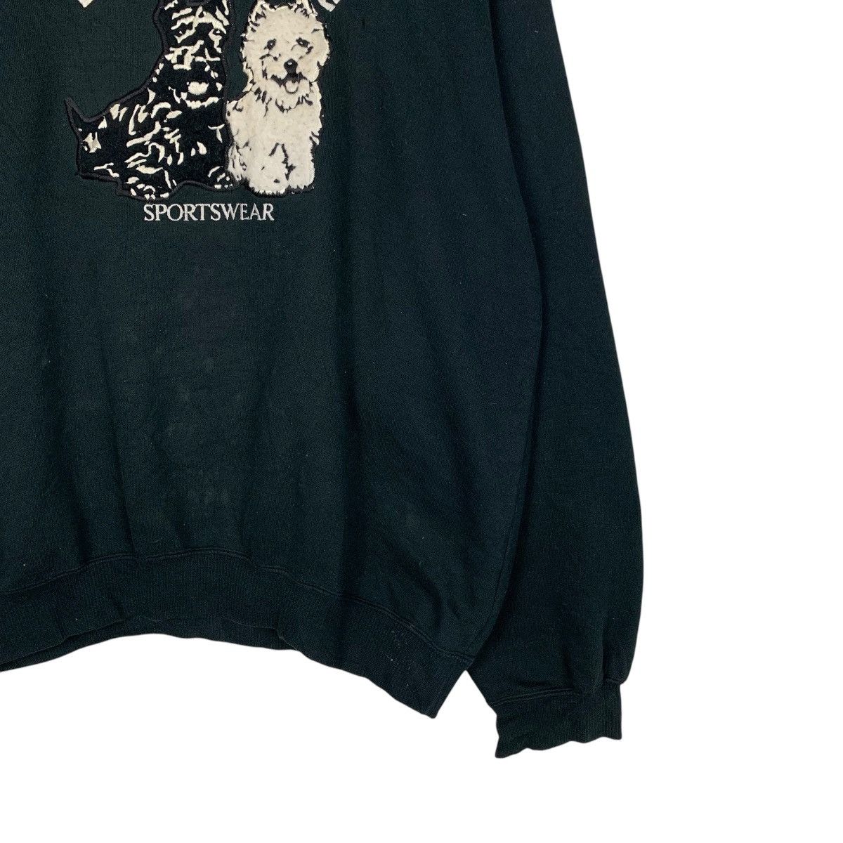 Japanese Brand BLACK & WHITE Embroidery Puppies Logo Sweatshirt #1875-C82 Size US M / EU 48-50 / 2 - 4 Thumbnail
