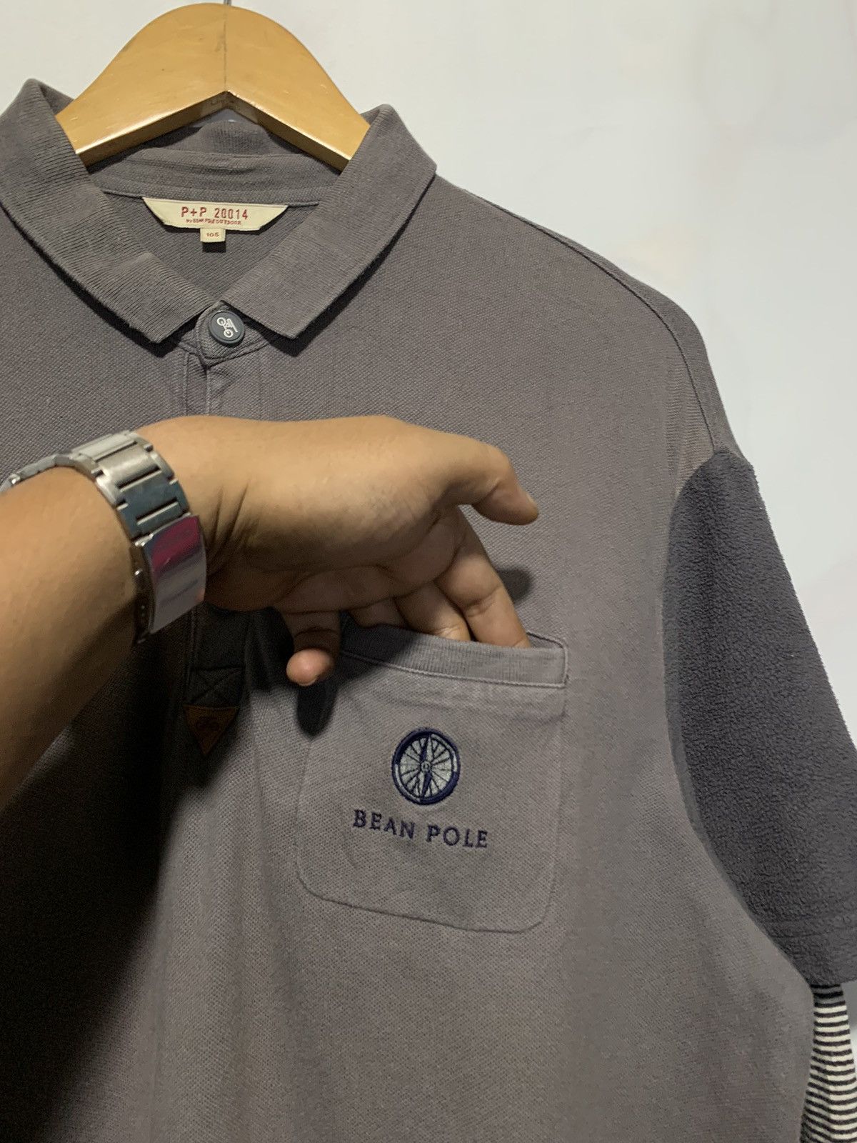 If Six Was Nine × Japanese Brand × Le Grande Bleu (L.G.B.) Y2k BeanPole double layer hybrid longsleeve polo shirt Size US L / EU 52-54 / 3 - 3 Thumbnail